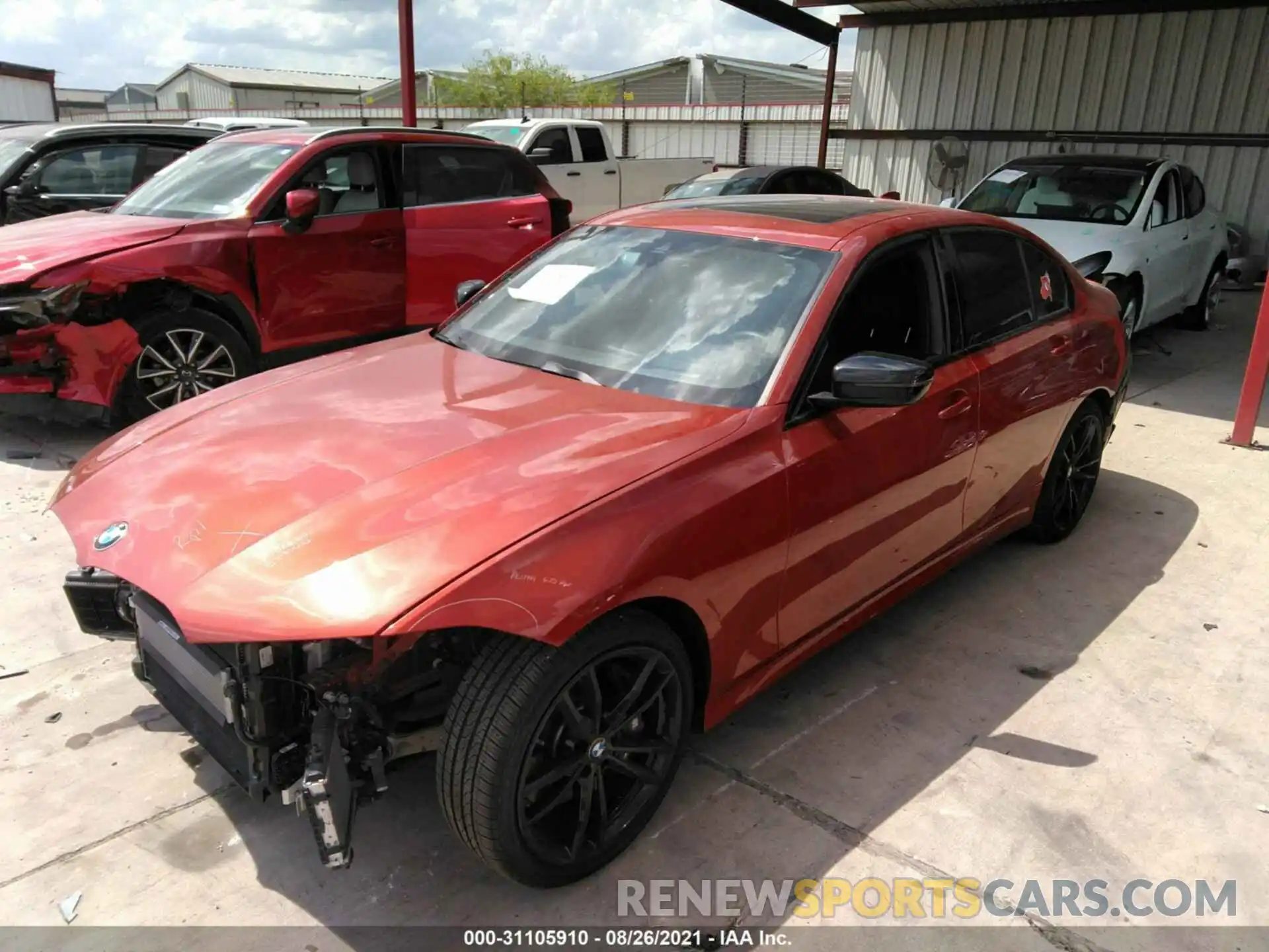 2 Photograph of a damaged car 3MW5U7J02M8B64411 BMW 3 SERIES 2021