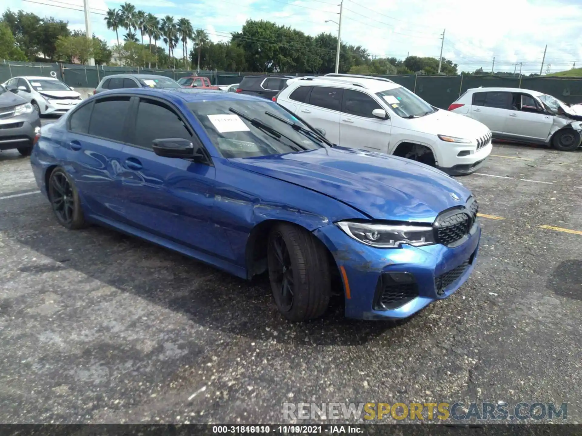 1 Photograph of a damaged car 3MW5U7J03M8B82450 BMW 3 SERIES 2021