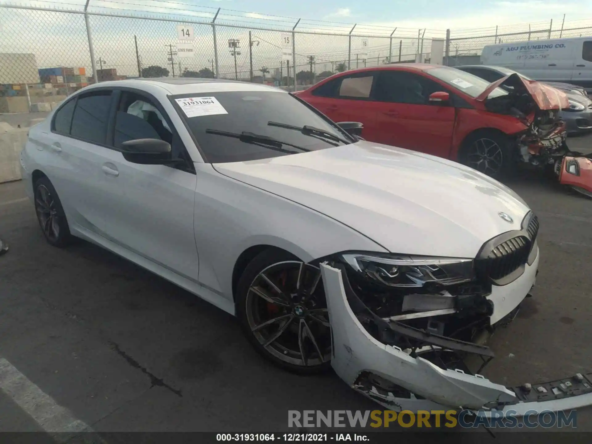 1 Photograph of a damaged car 3MW5U7J03M8C10425 BMW 3 SERIES 2021