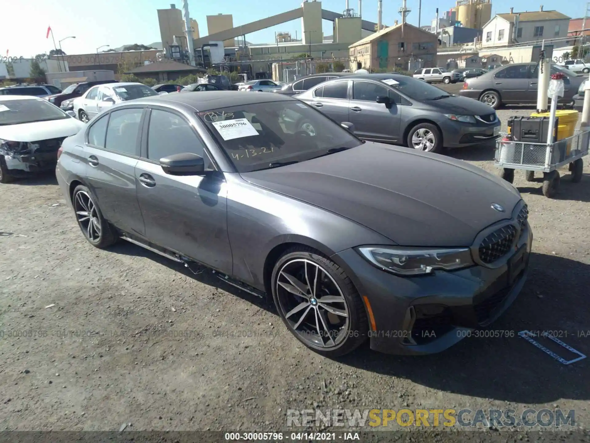 1 Photograph of a damaged car 3MW5U7J05M8B60501 BMW 3 SERIES 2021