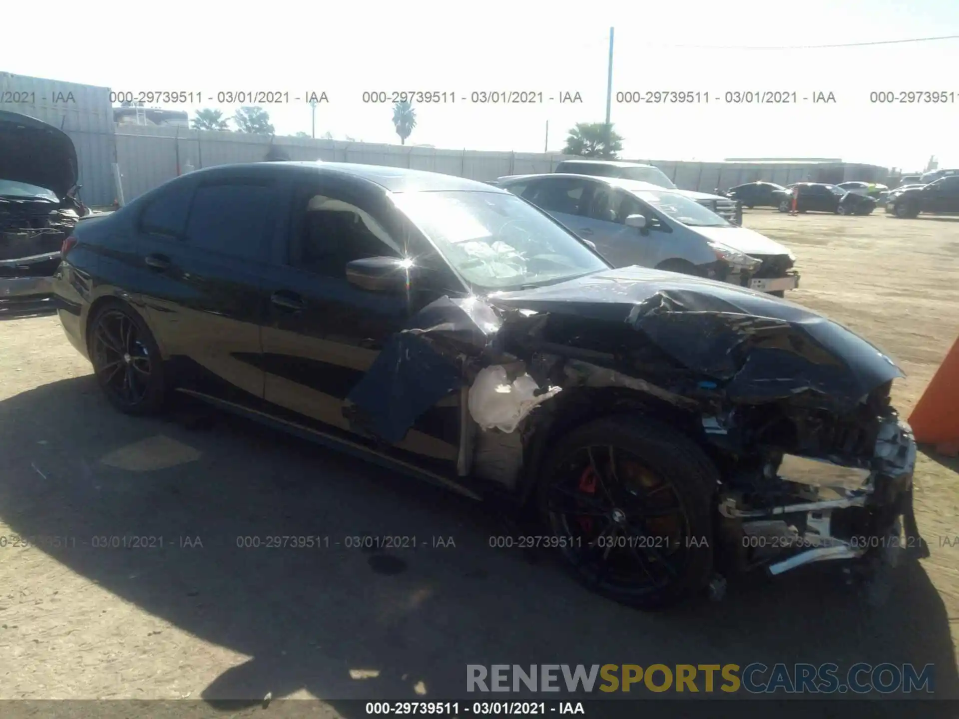 1 Photograph of a damaged car 3MW5U7J06M8B75525 BMW 3 SERIES 2021