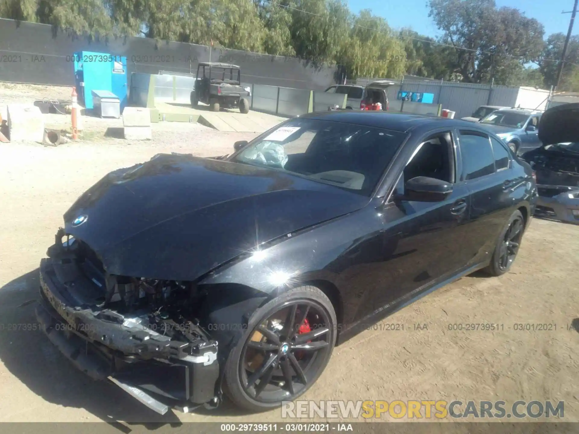 2 Photograph of a damaged car 3MW5U7J06M8B75525 BMW 3 SERIES 2021