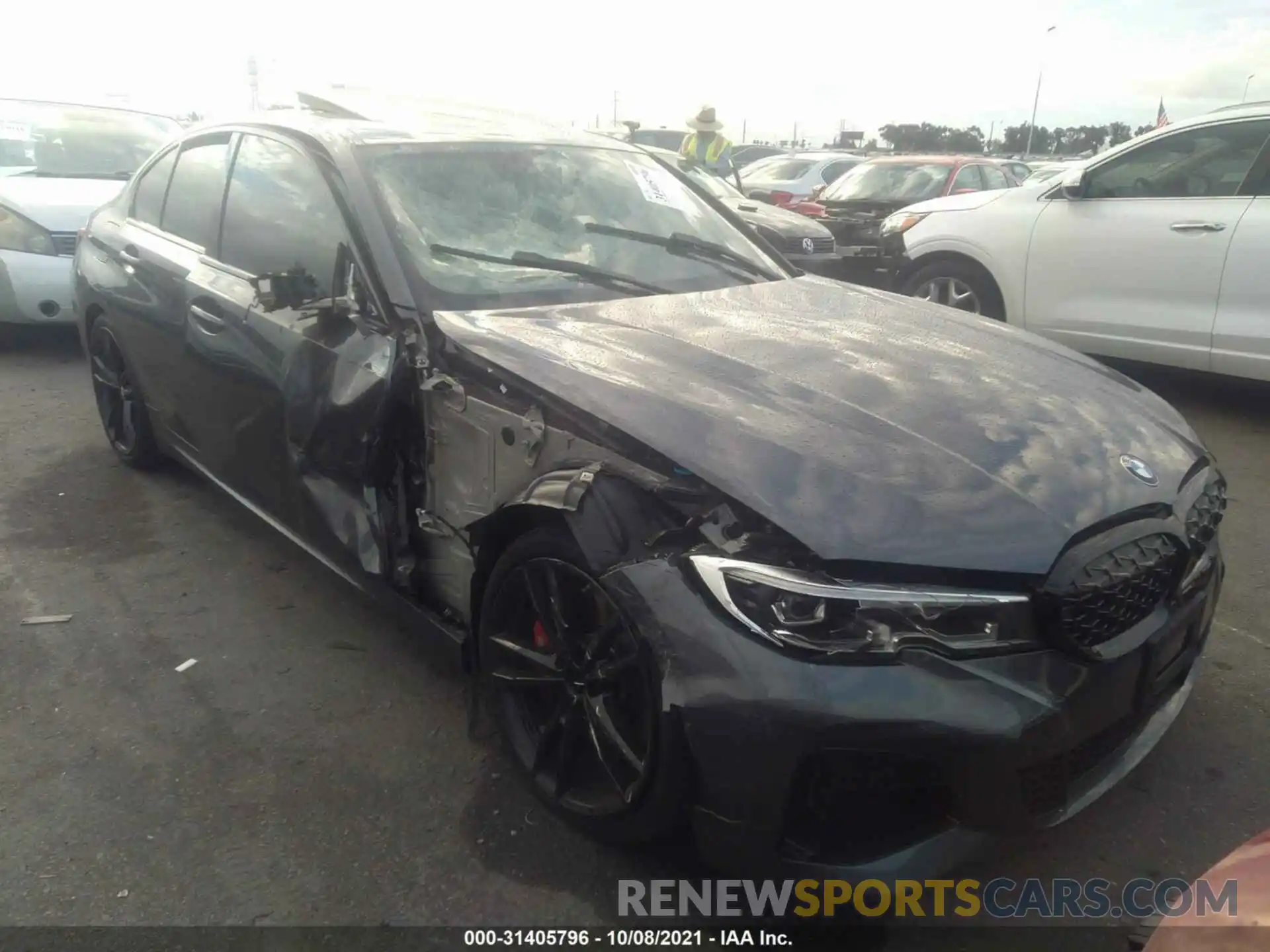 1 Photograph of a damaged car 3MW5U7J07M8B53002 BMW 3 SERIES 2021