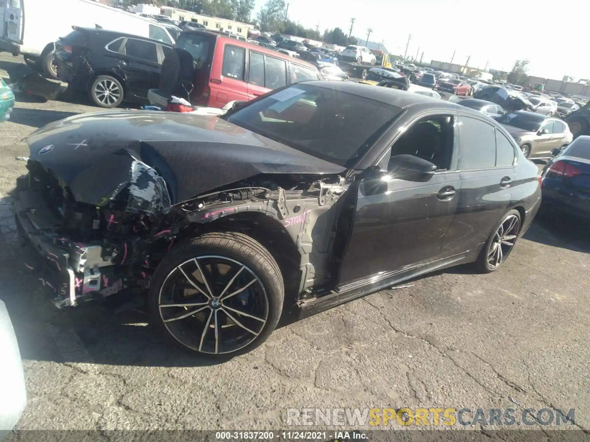 2 Photograph of a damaged car 3MW5U7J09M8B55673 BMW 3 SERIES 2021