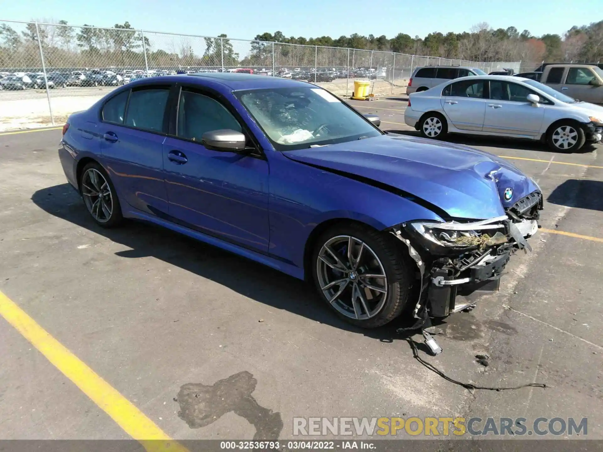 1 Photograph of a damaged car 3MW5U7J09M8B79794 BMW 3 SERIES 2021