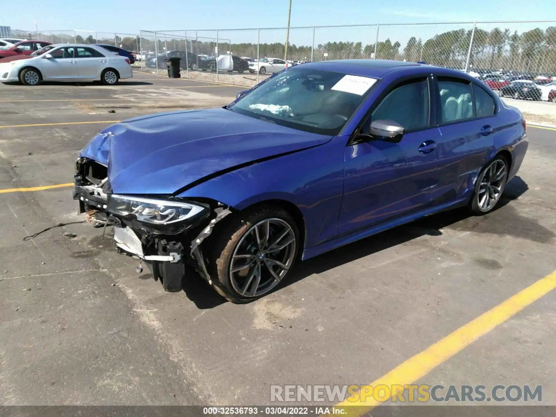 2 Photograph of a damaged car 3MW5U7J09M8B79794 BMW 3 SERIES 2021