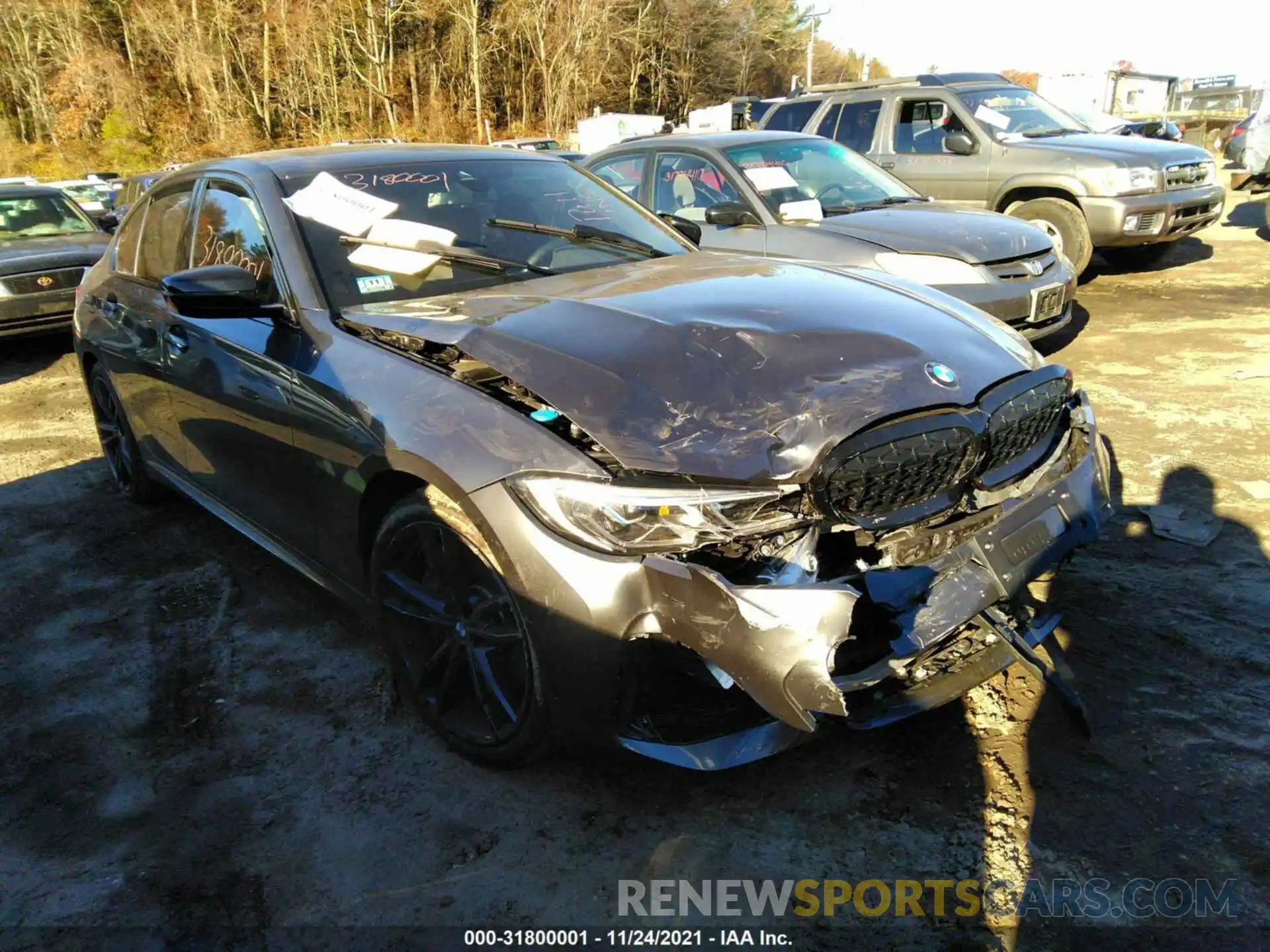 1 Photograph of a damaged car 3MW5U9J02M8B61620 BMW 3 SERIES 2021