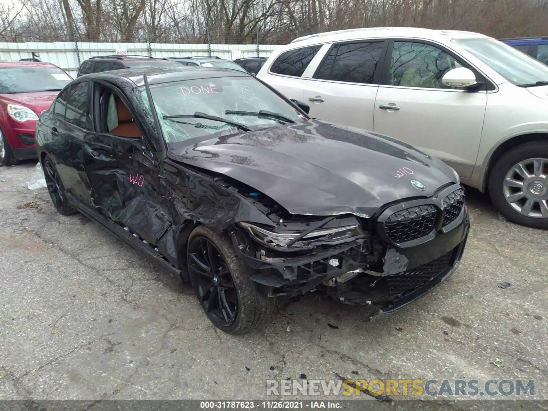 1 Photograph of a damaged car 3MW5U9J06M8B65993 BMW 3 SERIES 2021