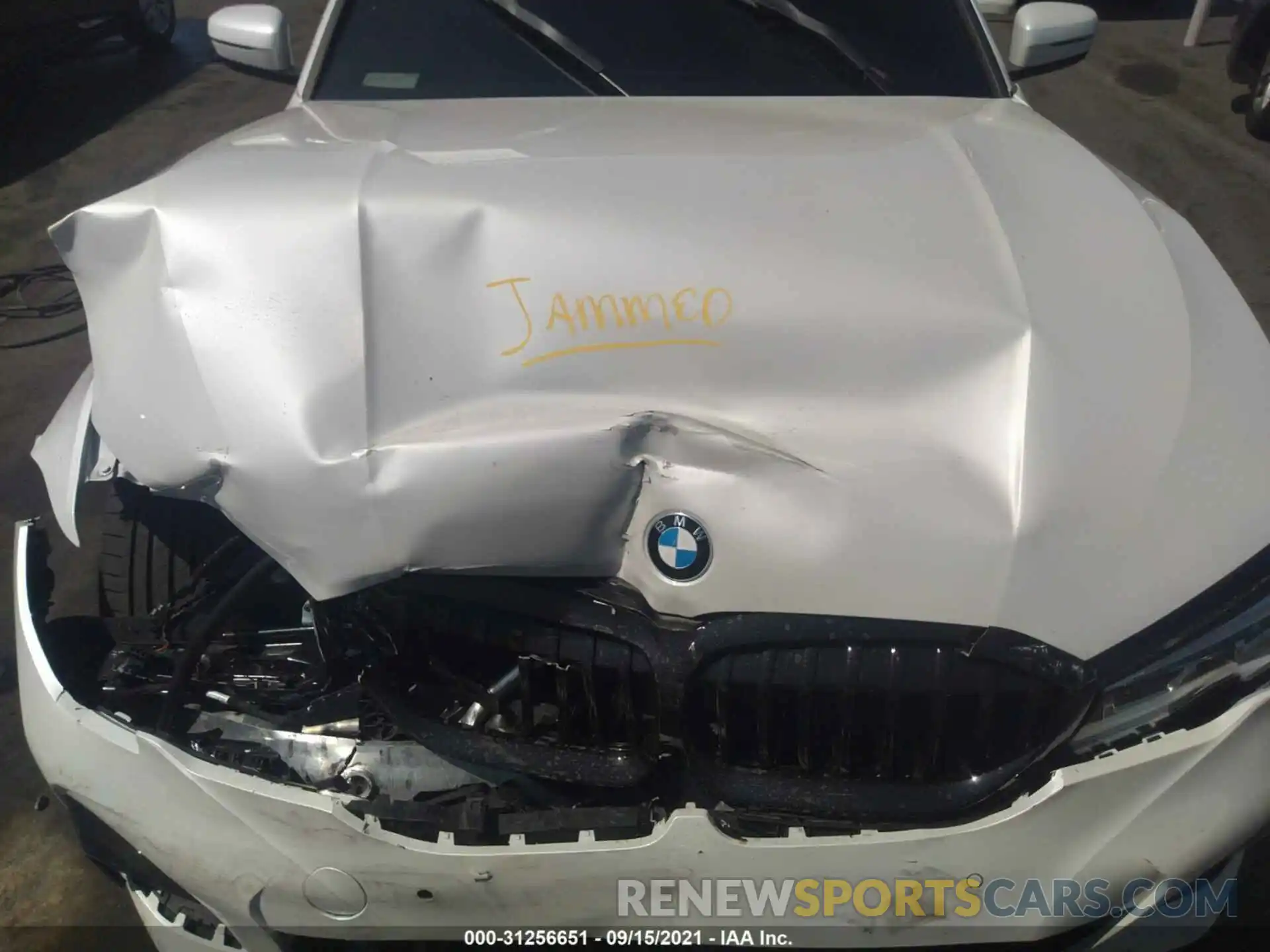 10 Photograph of a damaged car WBA5R1C02MFL46015 BMW 3 SERIES 2021