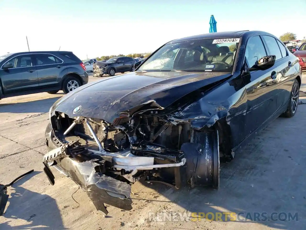 2 Photograph of a damaged car 3MW5R1J03N8C22297 BMW 3 SERIES 2022