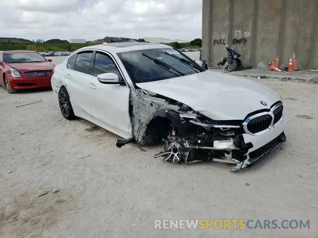 1 Photograph of a damaged car 3MW5R1J04N8C24222 BMW 3 SERIES 2022