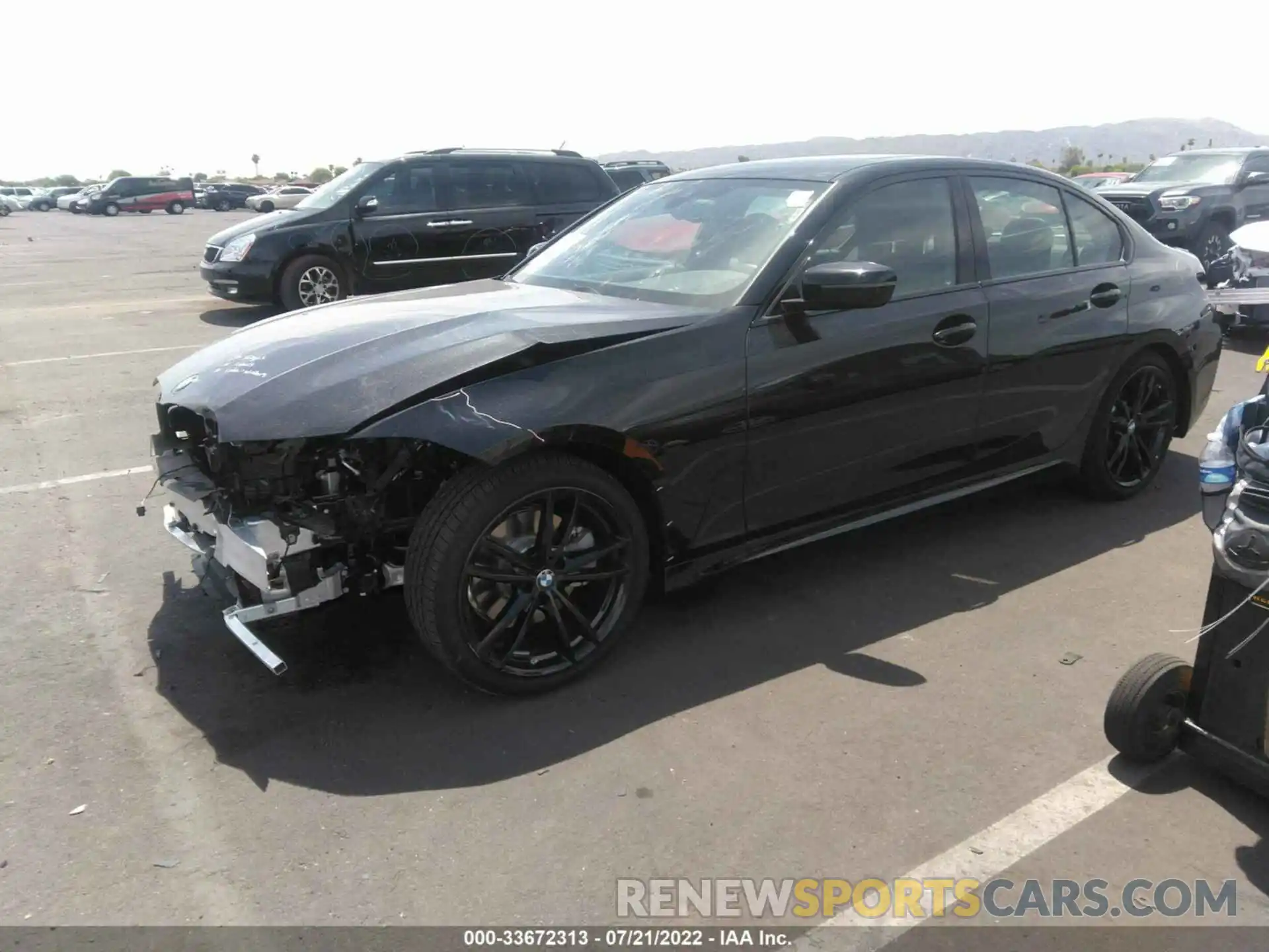 2 Photograph of a damaged car 3MW5R1J07N8C44660 BMW 3 SERIES 2022