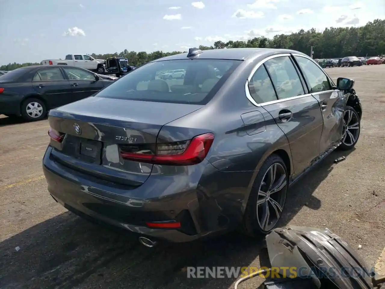 4 Фотография поврежденного автомобиля 3MW5R1J09N8C25527 BMW 3 SERIES 2022