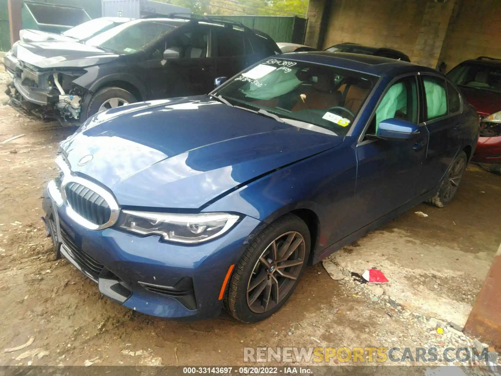 2 Photograph of a damaged car 3MW5R7J03N8C55612 BMW 3 SERIES 2022