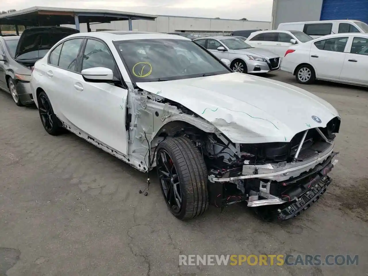 1 Photograph of a damaged car WBA5P7C08NFL63265 BMW 3 SERIES 2022