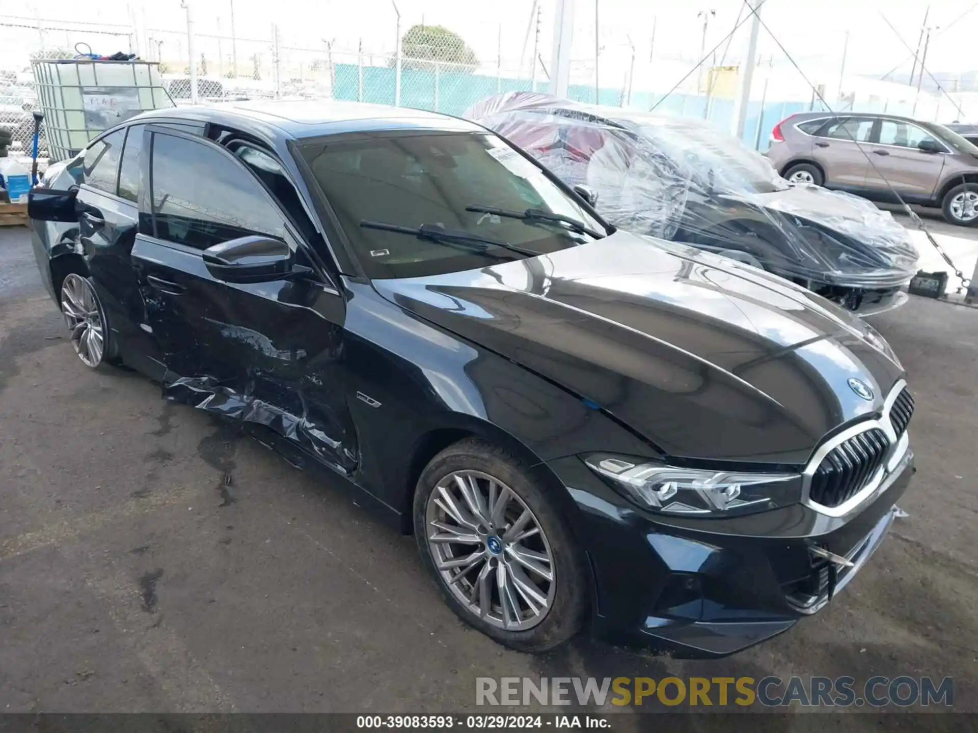 1 Photograph of a damaged car 3MW39FF08P8C79935 BMW 330E 2023