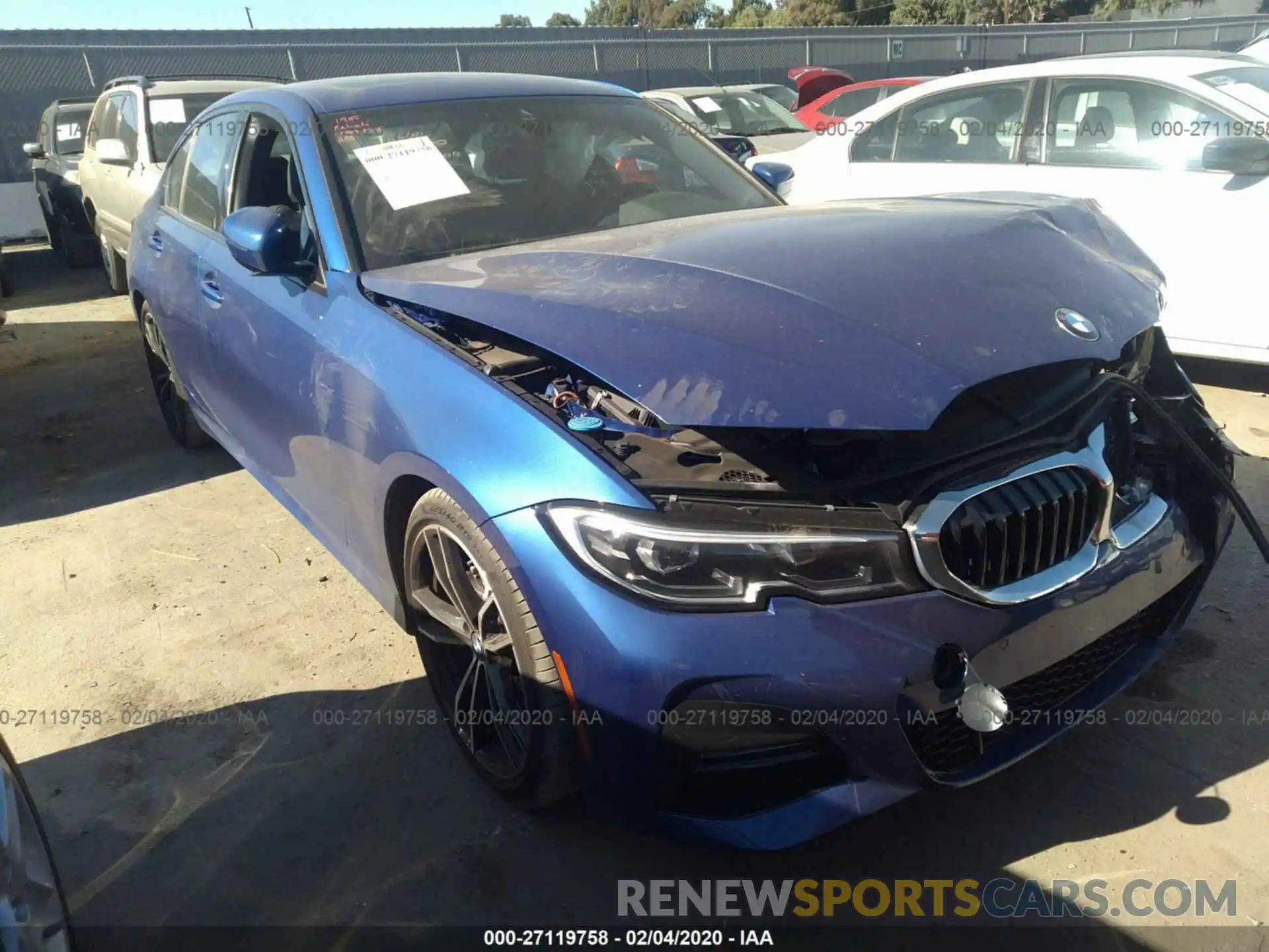 1 Photograph of a damaged car WBA5R1C52KFH14009 BMW 330I 2019