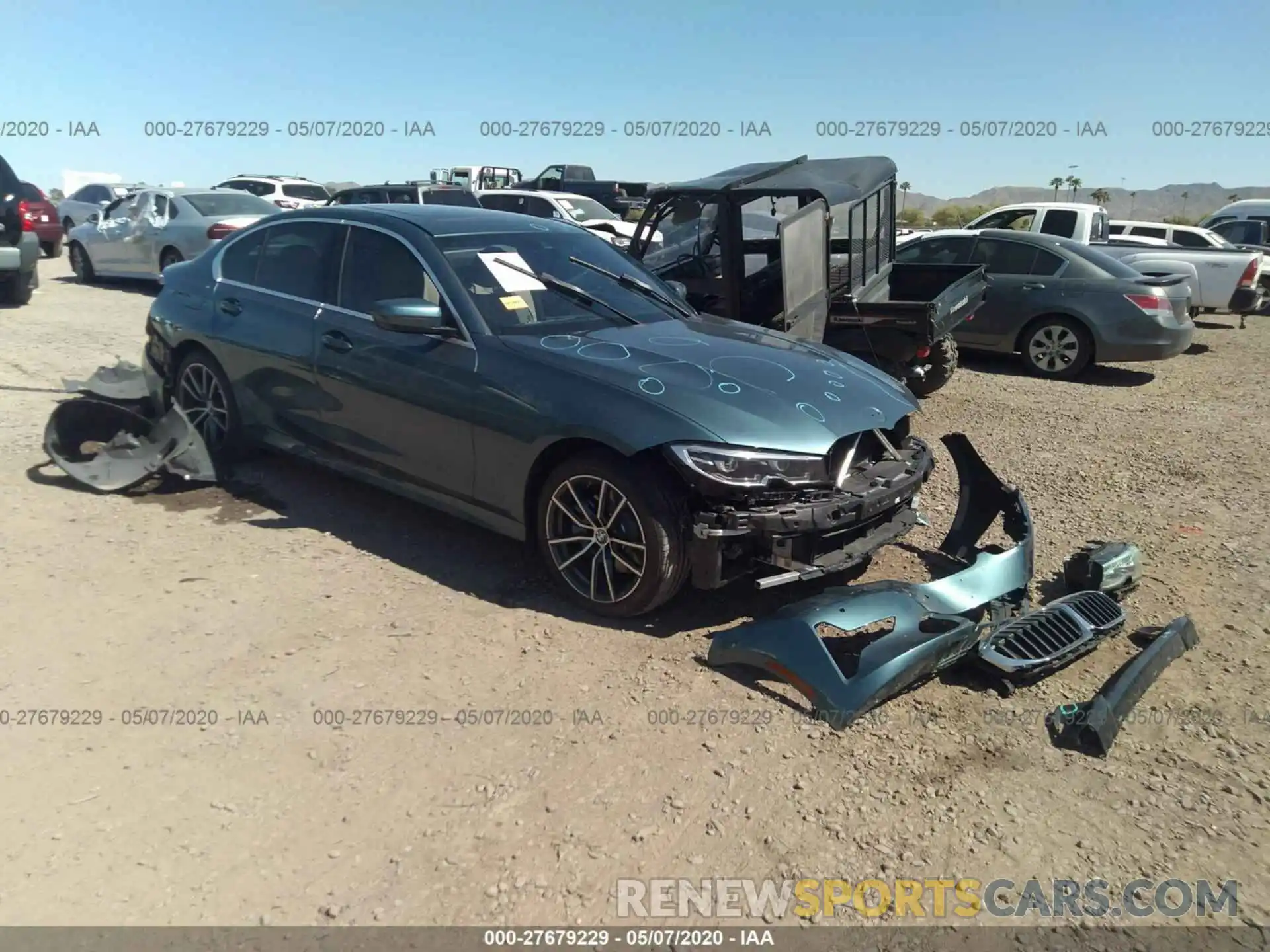 1 Photograph of a damaged car WBA5R1C5XKAK10852 BMW 330I 2019