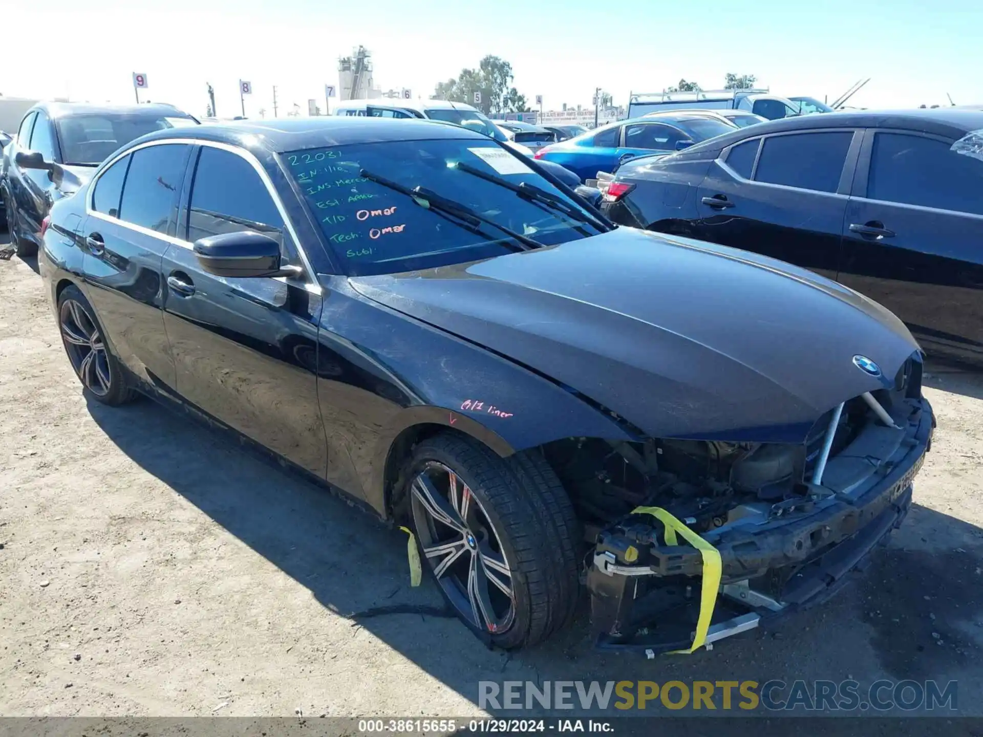 1 Photograph of a damaged car 3MW5R1J03L8B25520 BMW 330I 2020