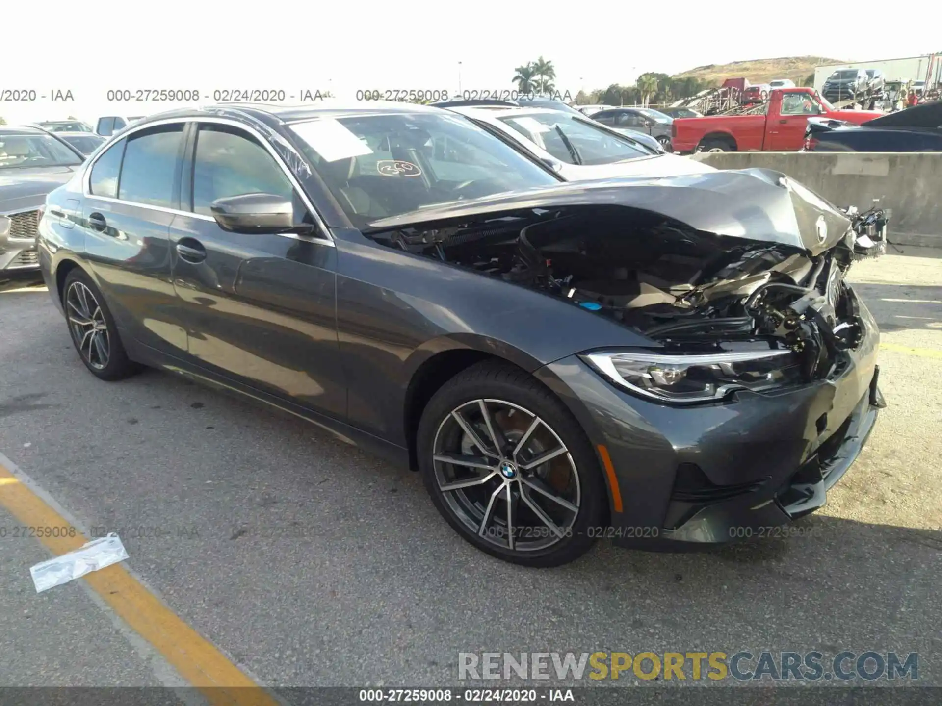 1 Photograph of a damaged car 3MW5R1J07L8B10664 BMW 330I 2020