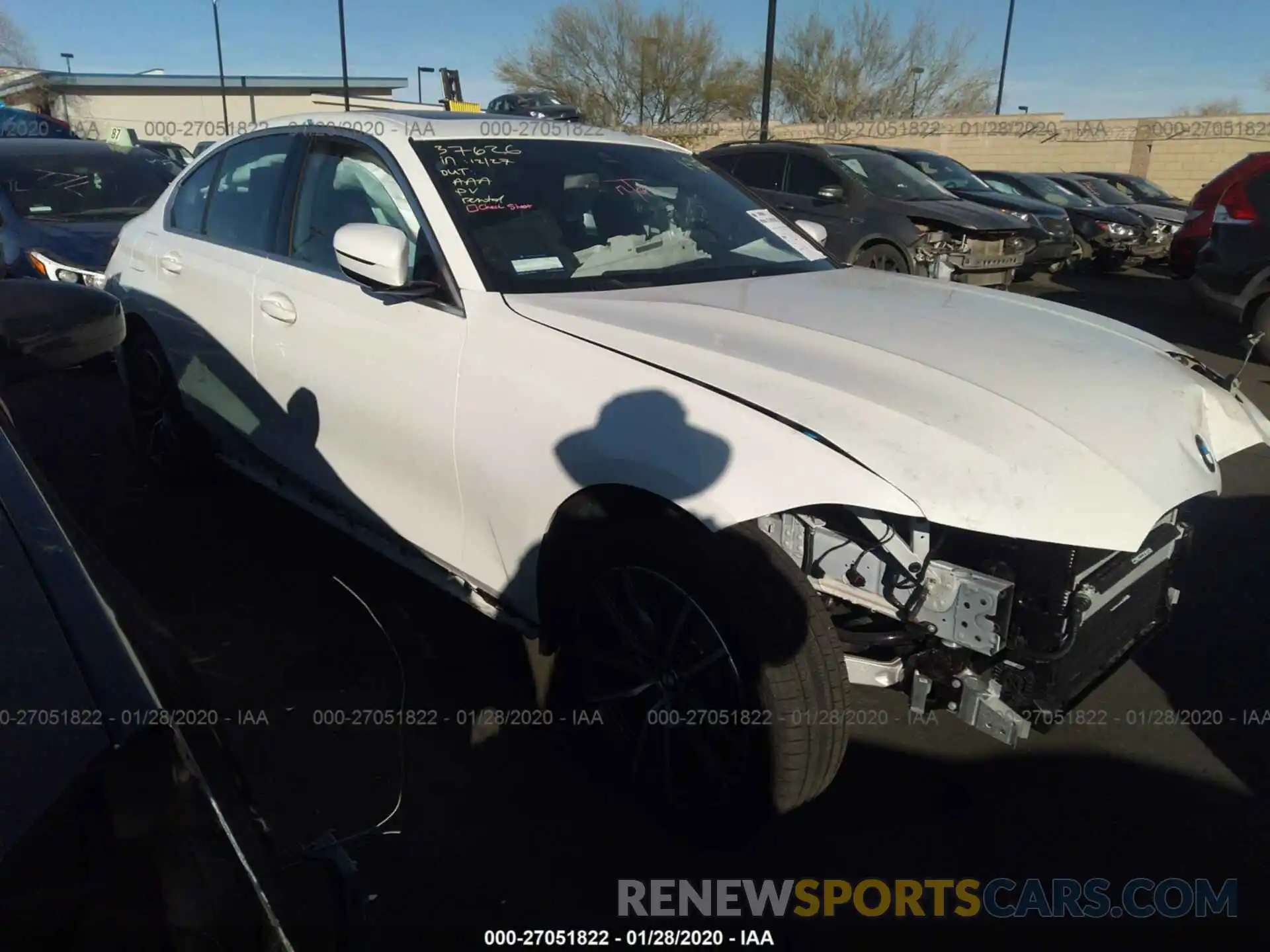 1 Photograph of a damaged car 3MW5R1J09L8B09824 BMW 330I 2020