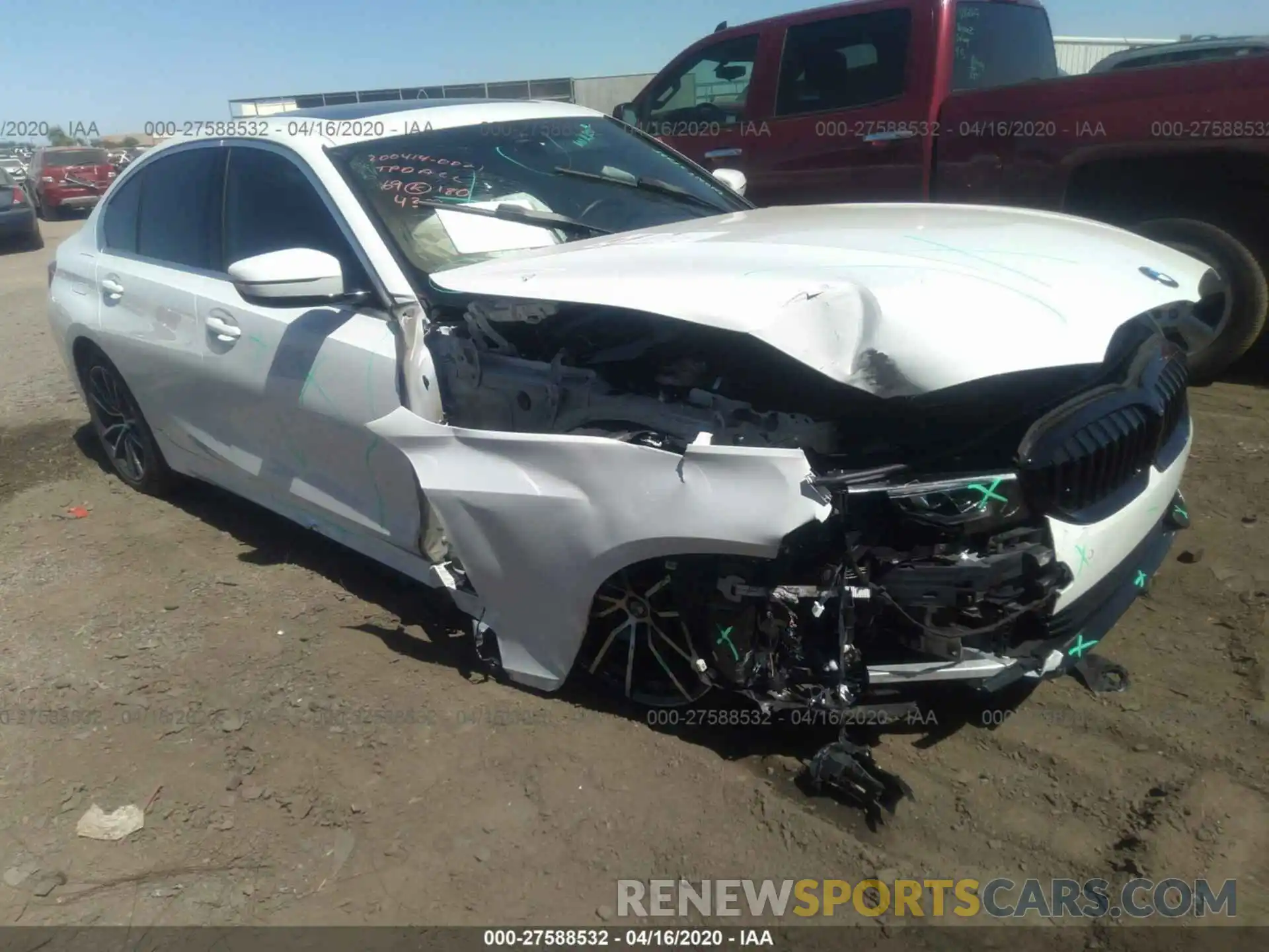 1 Photograph of a damaged car WBA5R1C01LFH44382 BMW 330I 2020