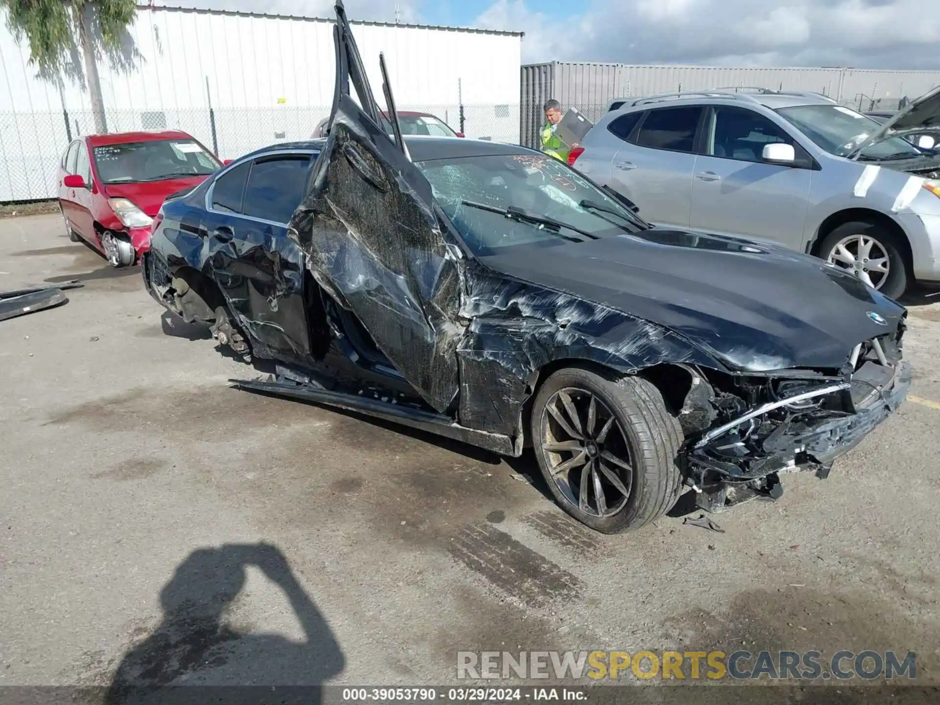 1 Photograph of a damaged car 3MW5R1J02M8B95155 BMW 330I 2021