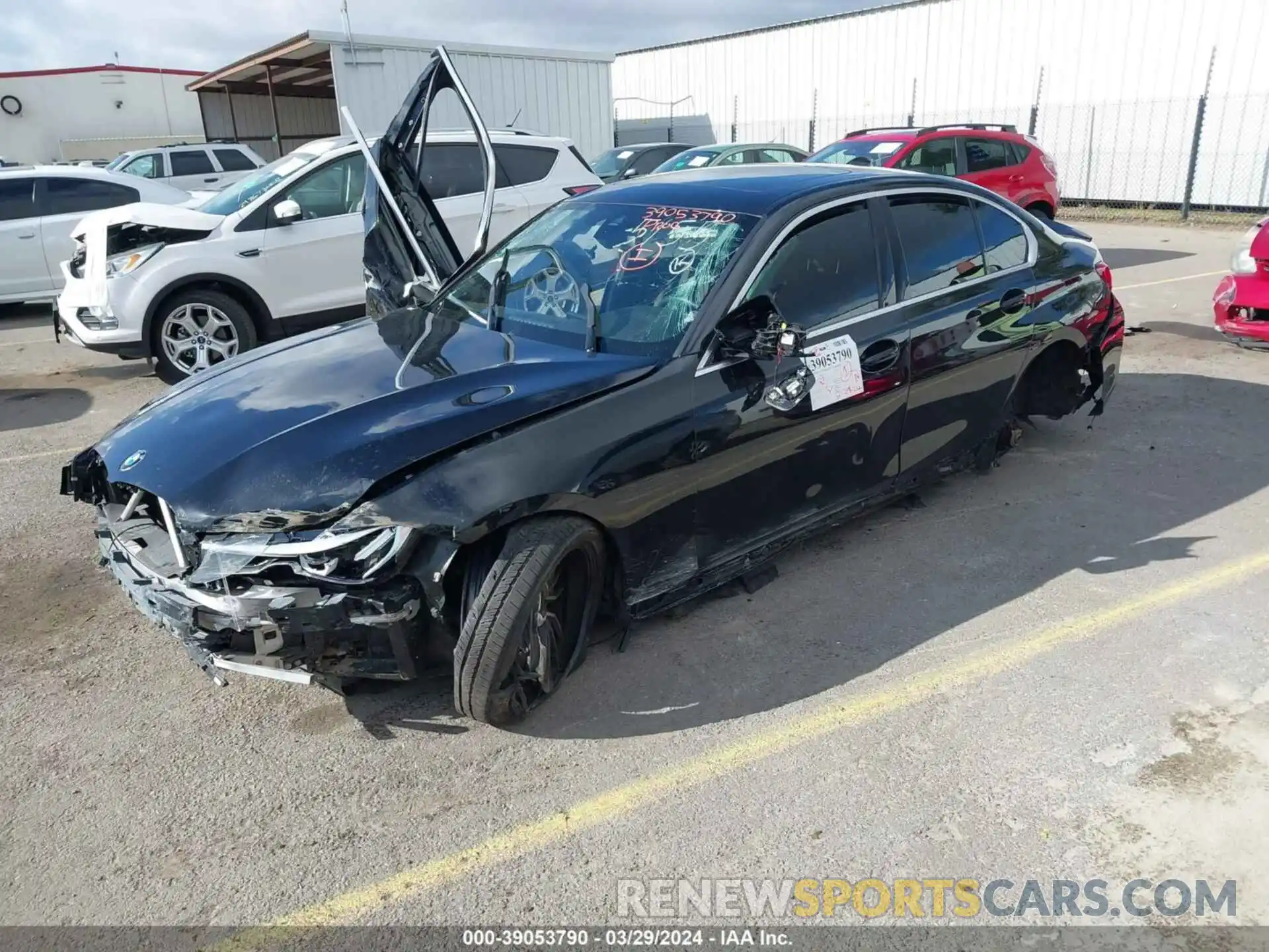 2 Photograph of a damaged car 3MW5R1J02M8B95155 BMW 330I 2021