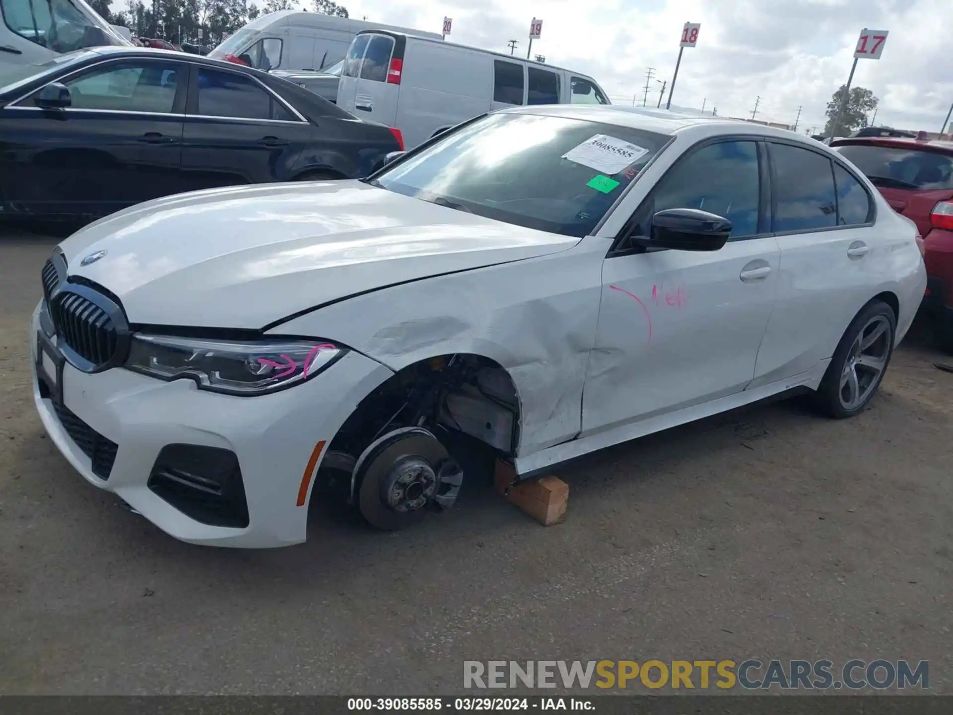 2 Photograph of a damaged car 3MW5R1J02M8B99724 BMW 330I 2021