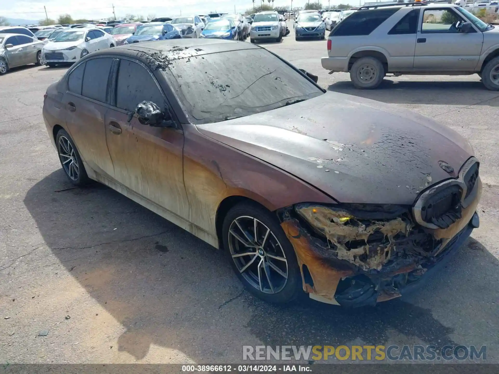1 Photograph of a damaged car 3MW5R1J00N8C76561 BMW 330I 2022
