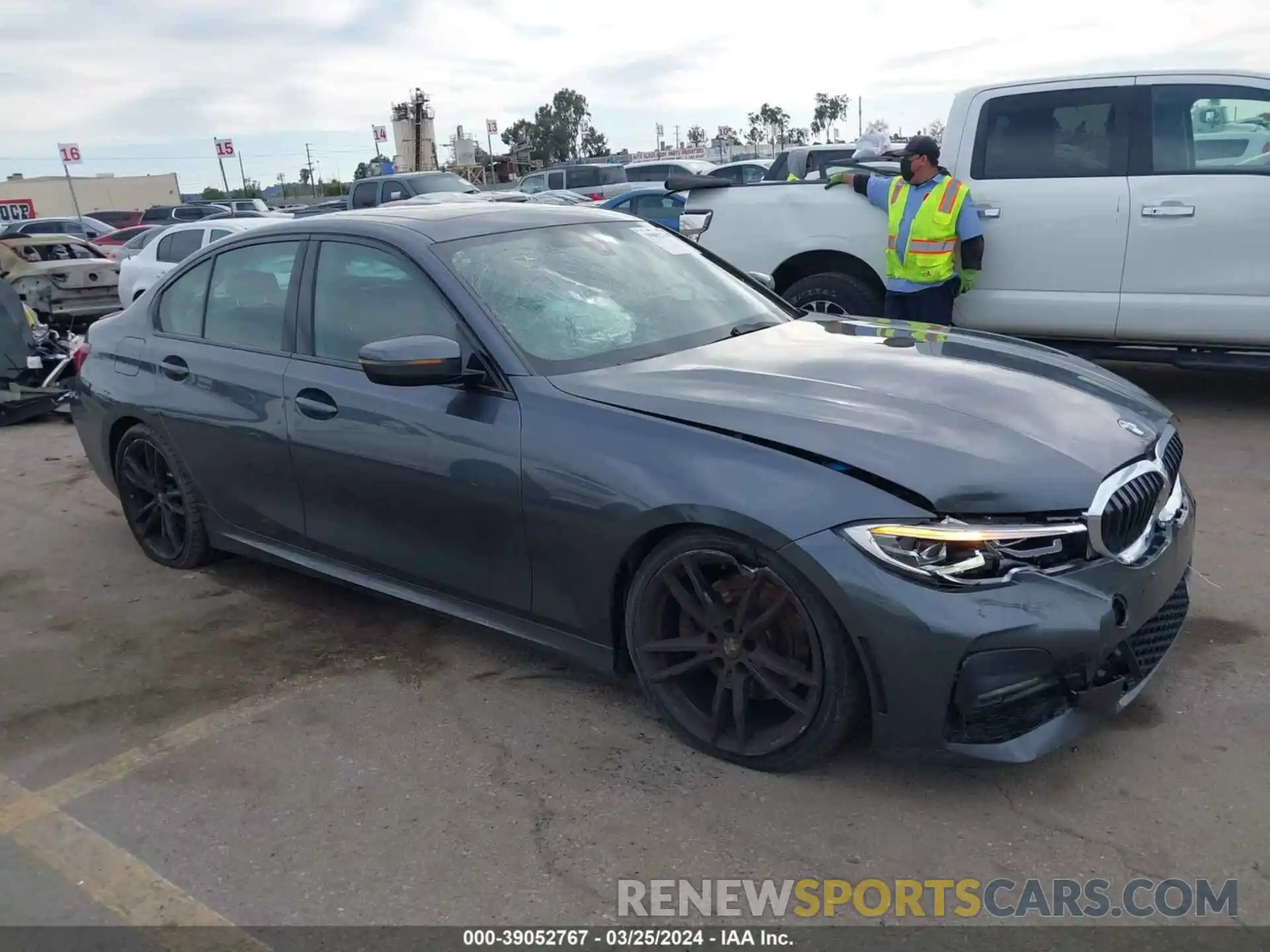 1 Photograph of a damaged car 3MW5R1J04N8C72643 BMW 330I 2022