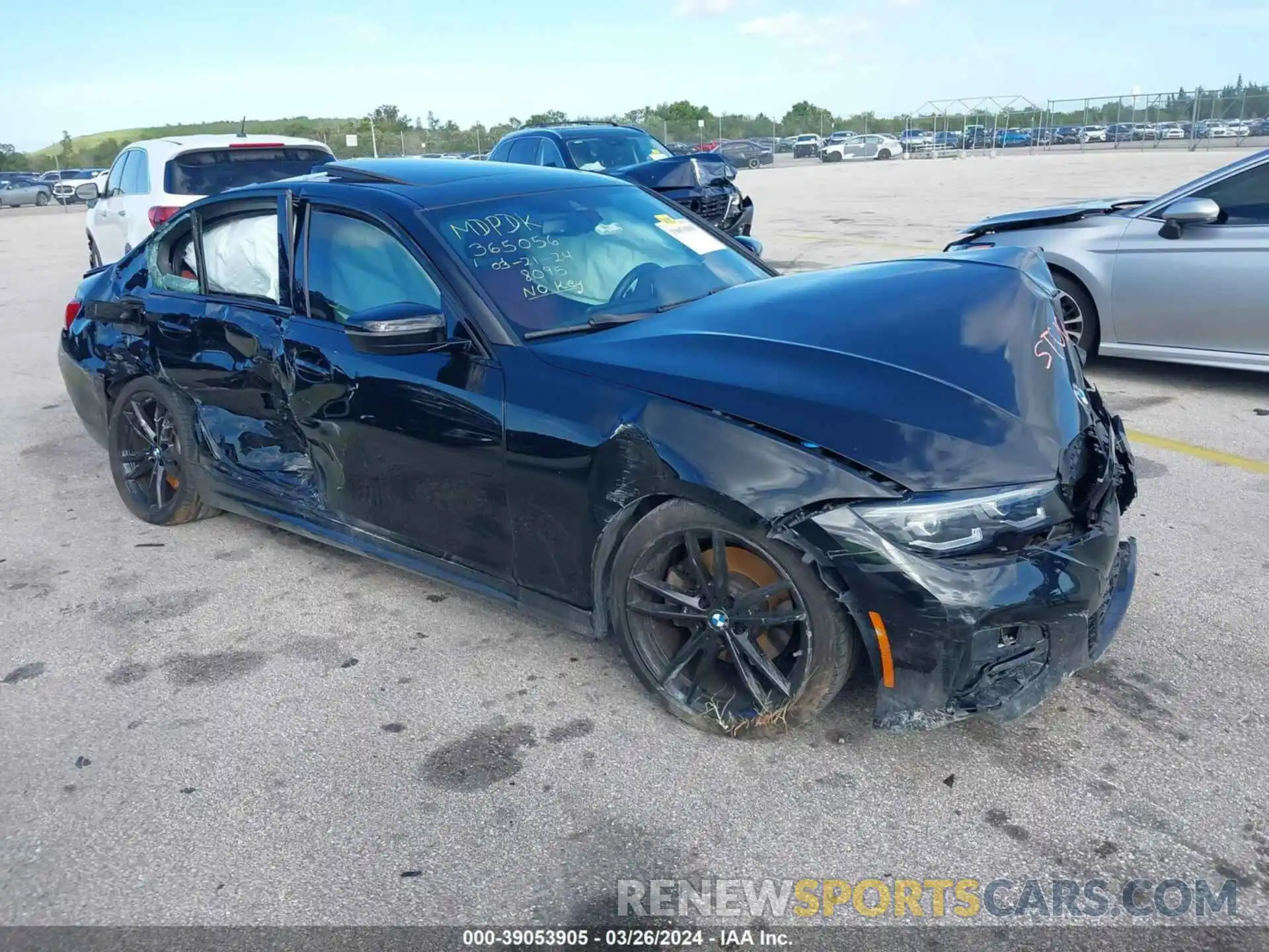 1 Photograph of a damaged car 3MW5R1J0XN8C28095 BMW 330I 2022