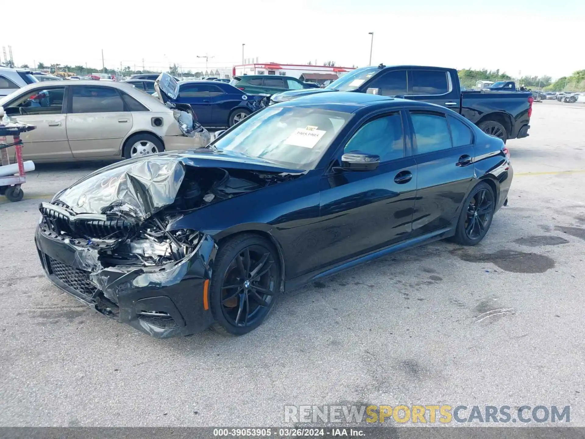 2 Photograph of a damaged car 3MW5R1J0XN8C28095 BMW 330I 2022