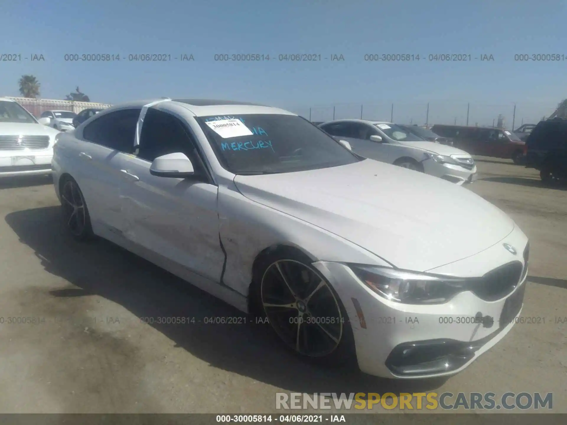 1 Photograph of a damaged car WBA4J1C52KBM17829 BMW 4 SERIES 2019