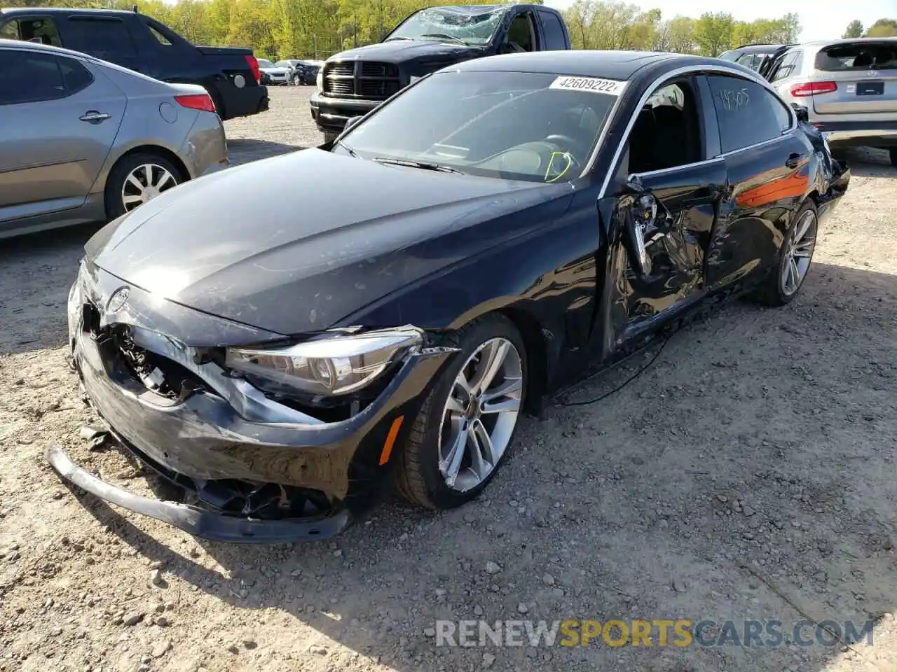 2 Photograph of a damaged car WBA4J1C52KBU67341 BMW 4 SERIES 2019