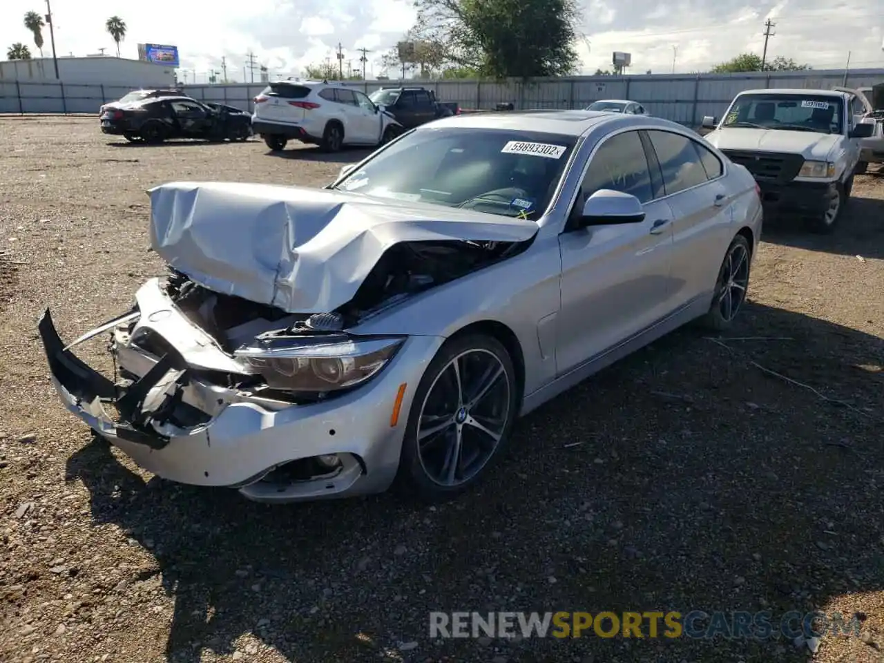 2 Photograph of a damaged car WBA4J1C58KBM12392 BMW 4 SERIES 2019