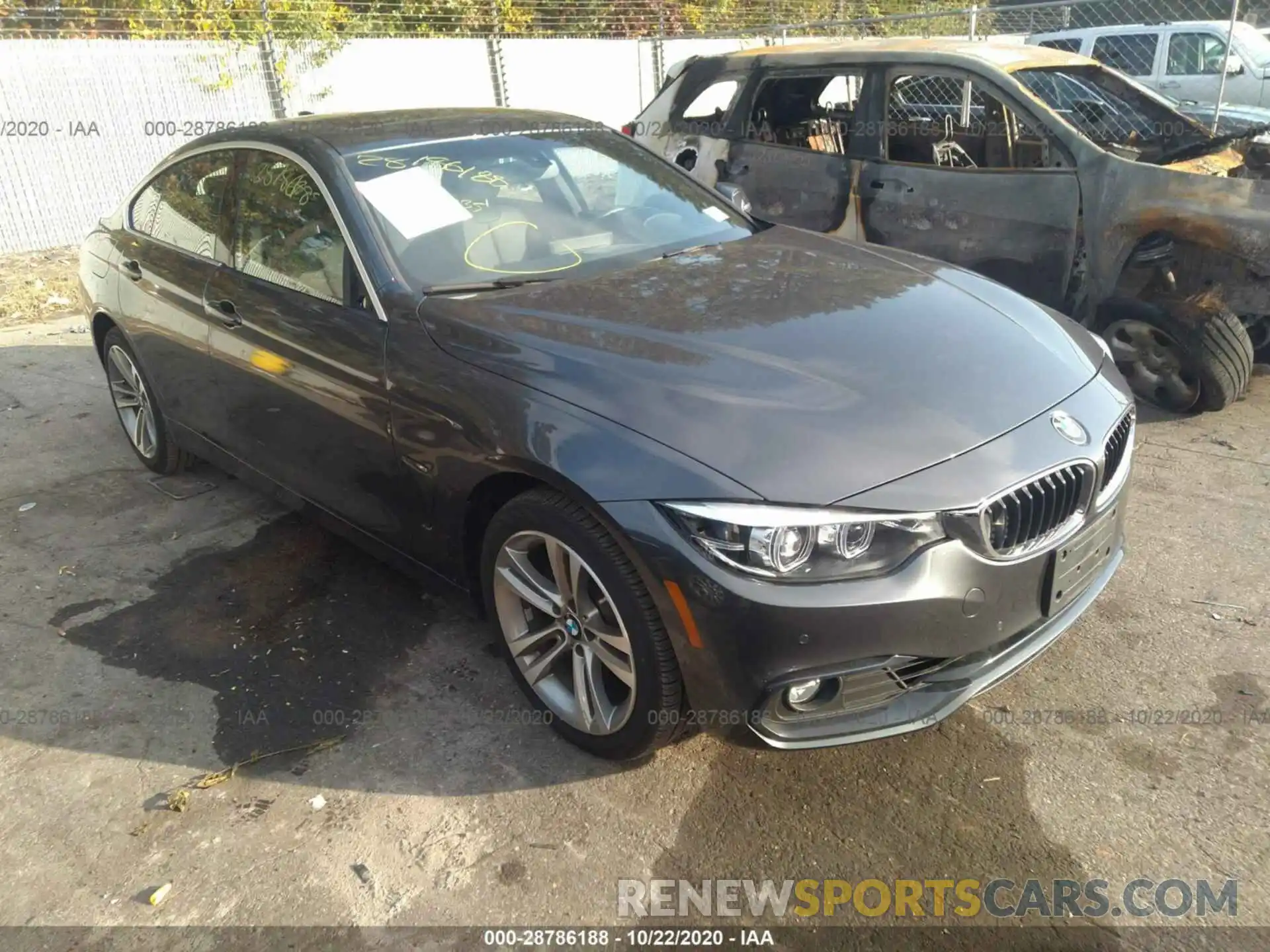 1 Photograph of a damaged car WBA4J3C56KBL08978 BMW 4 SERIES 2019