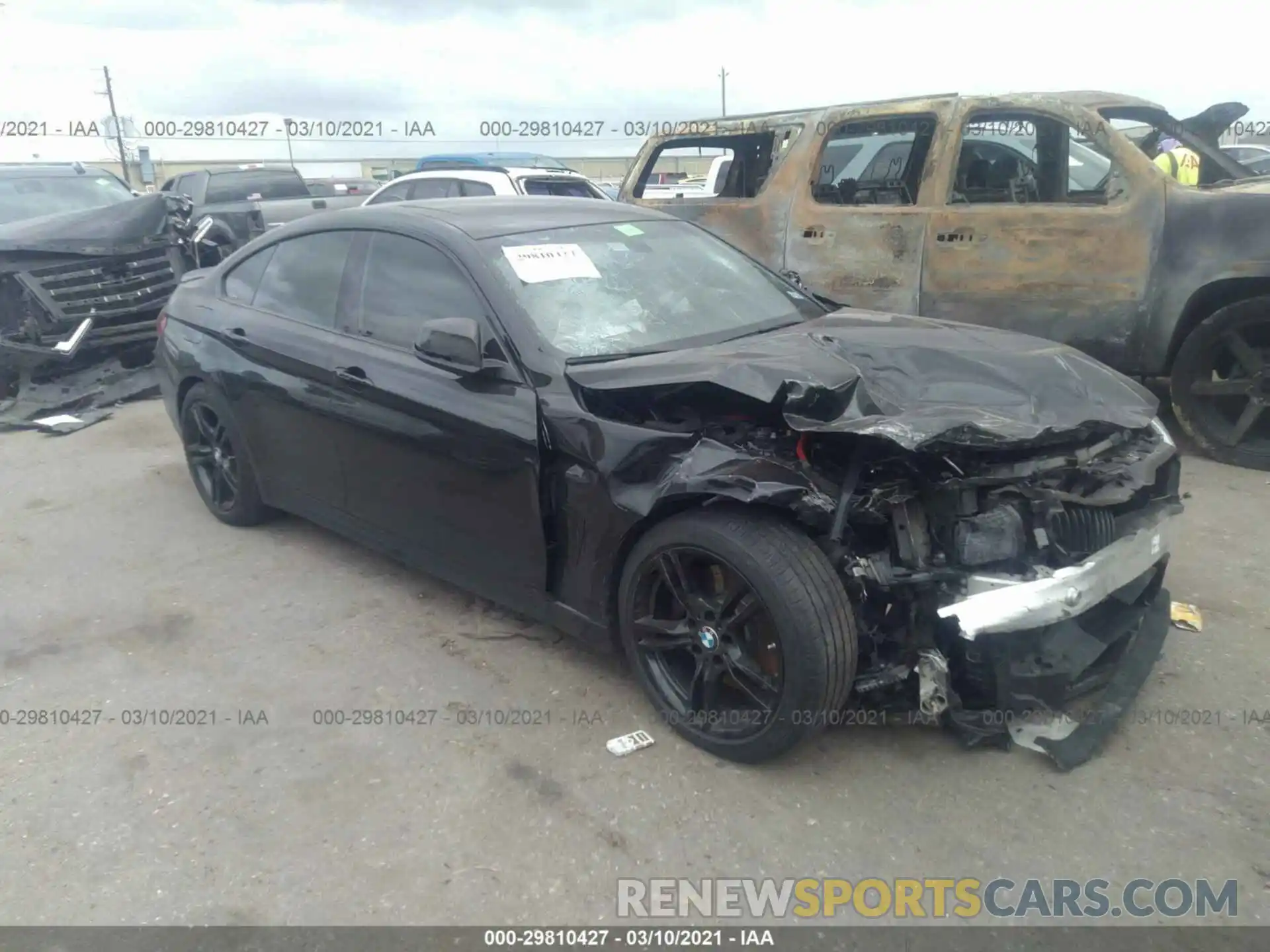 1 Photograph of a damaged car WBA4J5C55KBM65350 BMW 4 SERIES 2019