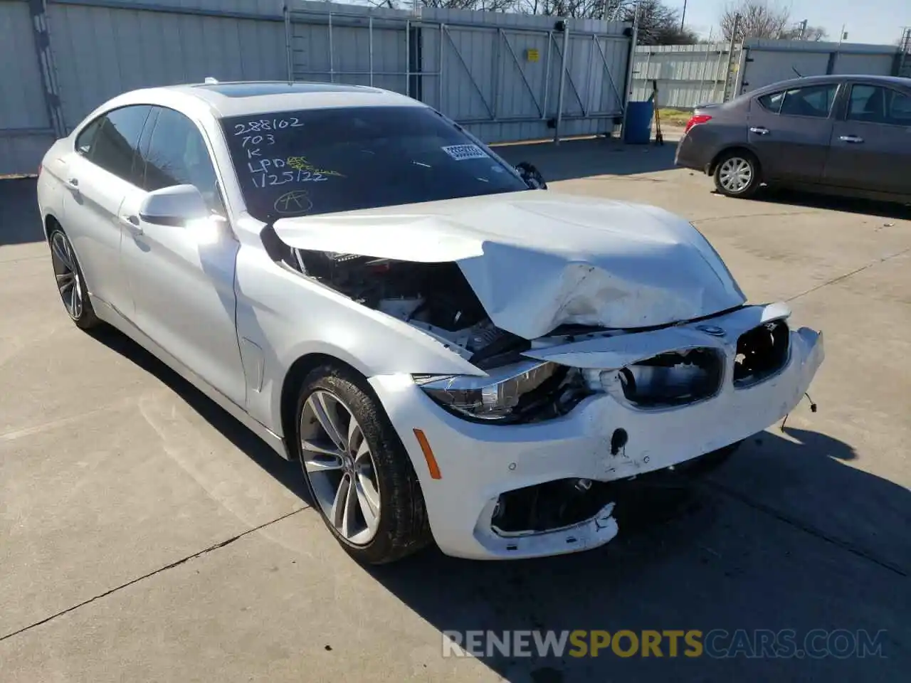 1 Photograph of a damaged car WBA4J5C56KBM65292 BMW 4 SERIES 2019