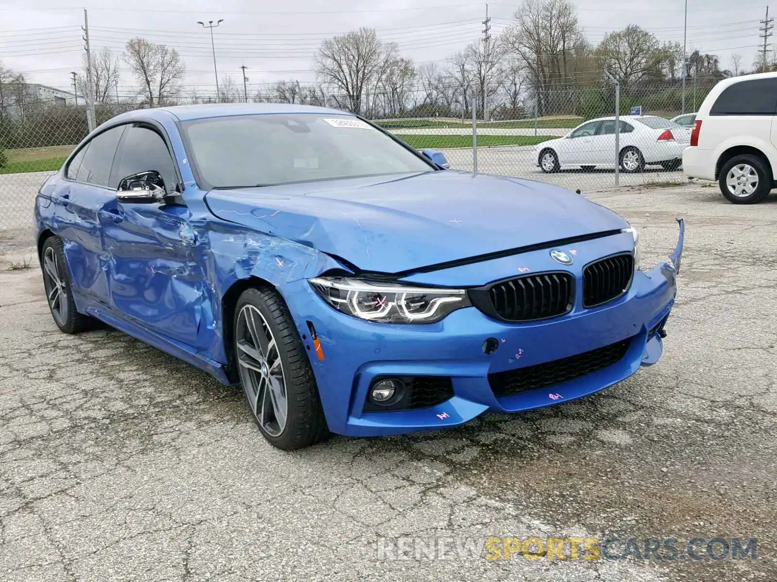 1 Photograph of a damaged car WBA4J5C59KBM66436 BMW 4 SERIES 2019