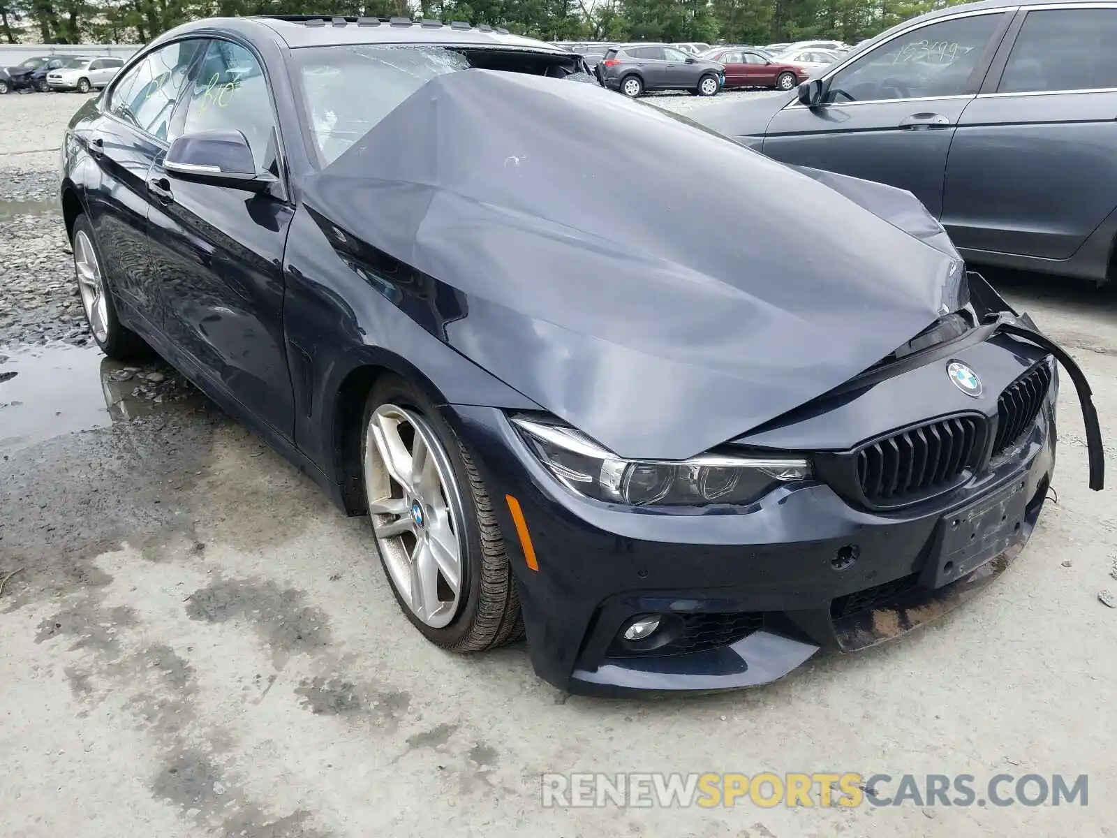 1 Photograph of a damaged car WBA4J7C50KBM75974 BMW 4 SERIES 2019