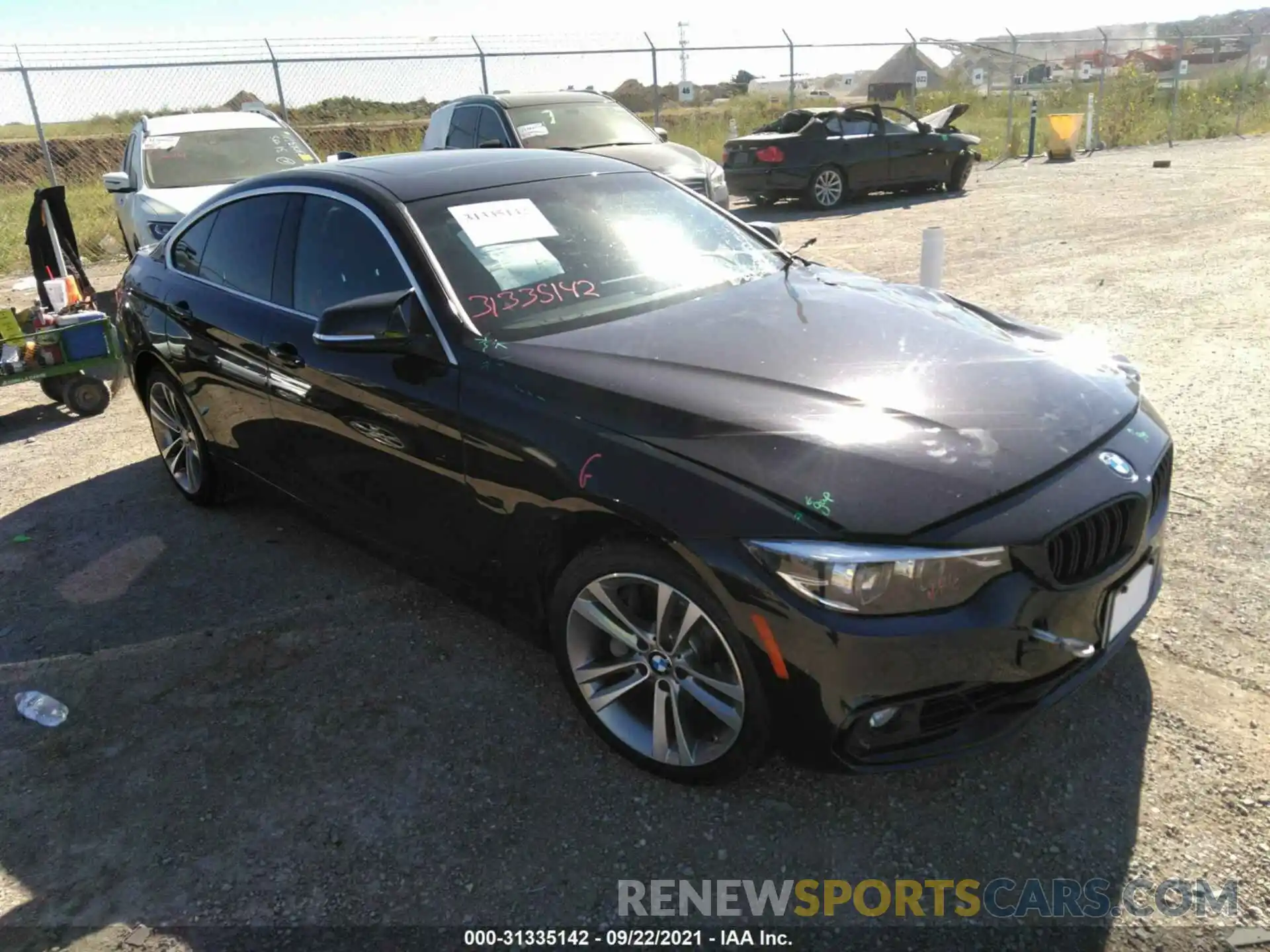 1 Photograph of a damaged car WBA4J7C56KBM75574 BMW 4 SERIES 2019