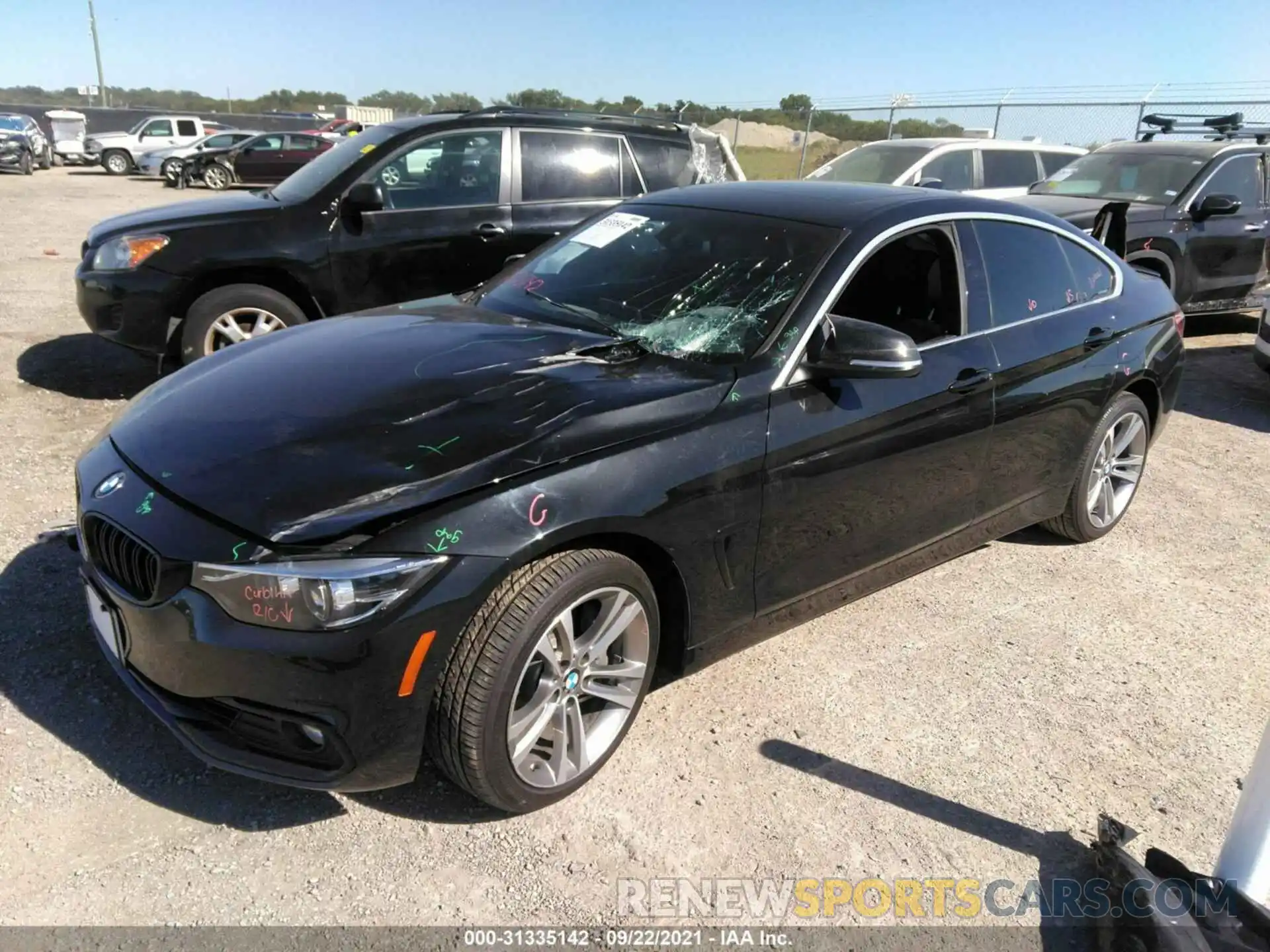 2 Photograph of a damaged car WBA4J7C56KBM75574 BMW 4 SERIES 2019