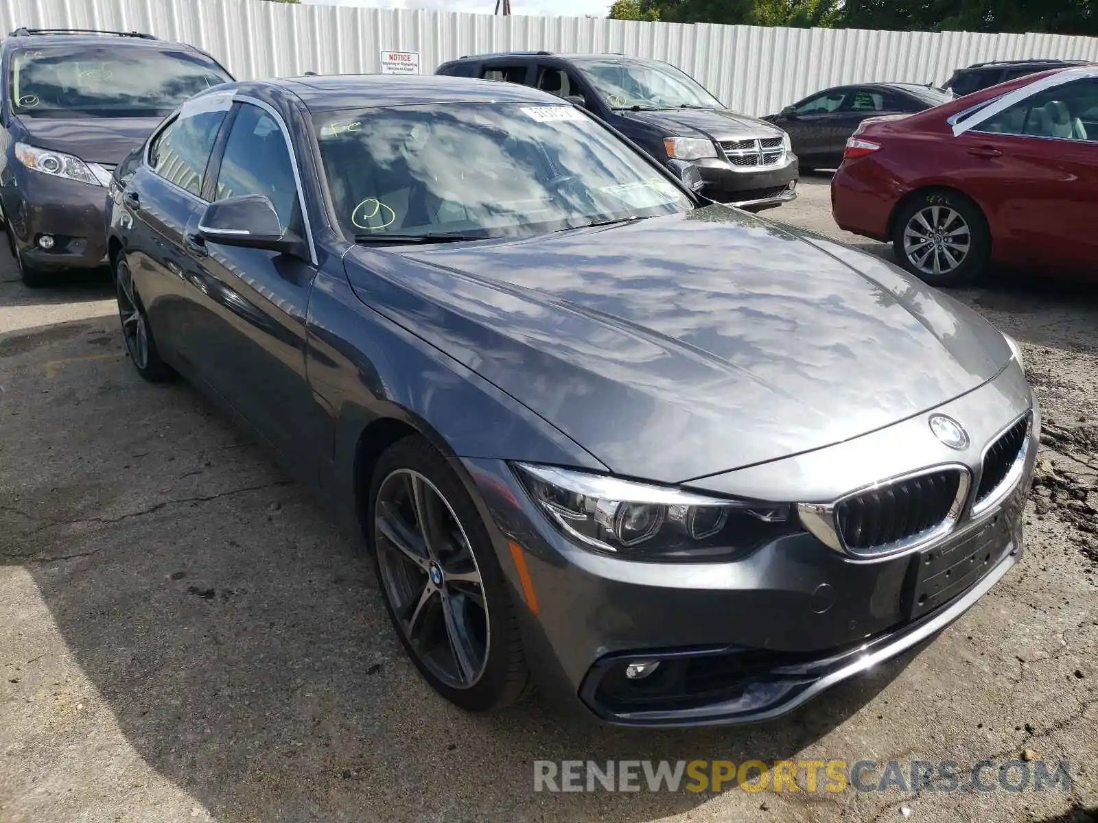 1 Photograph of a damaged car WBA4J7C56KBM76532 BMW 4 SERIES 2019