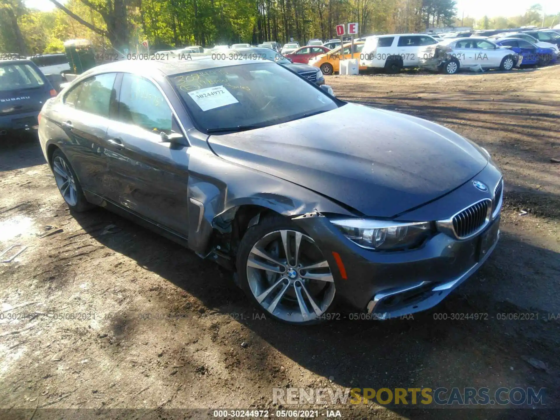 1 Photograph of a damaged car WBA4J7C58KBM75608 BMW 4 SERIES 2019