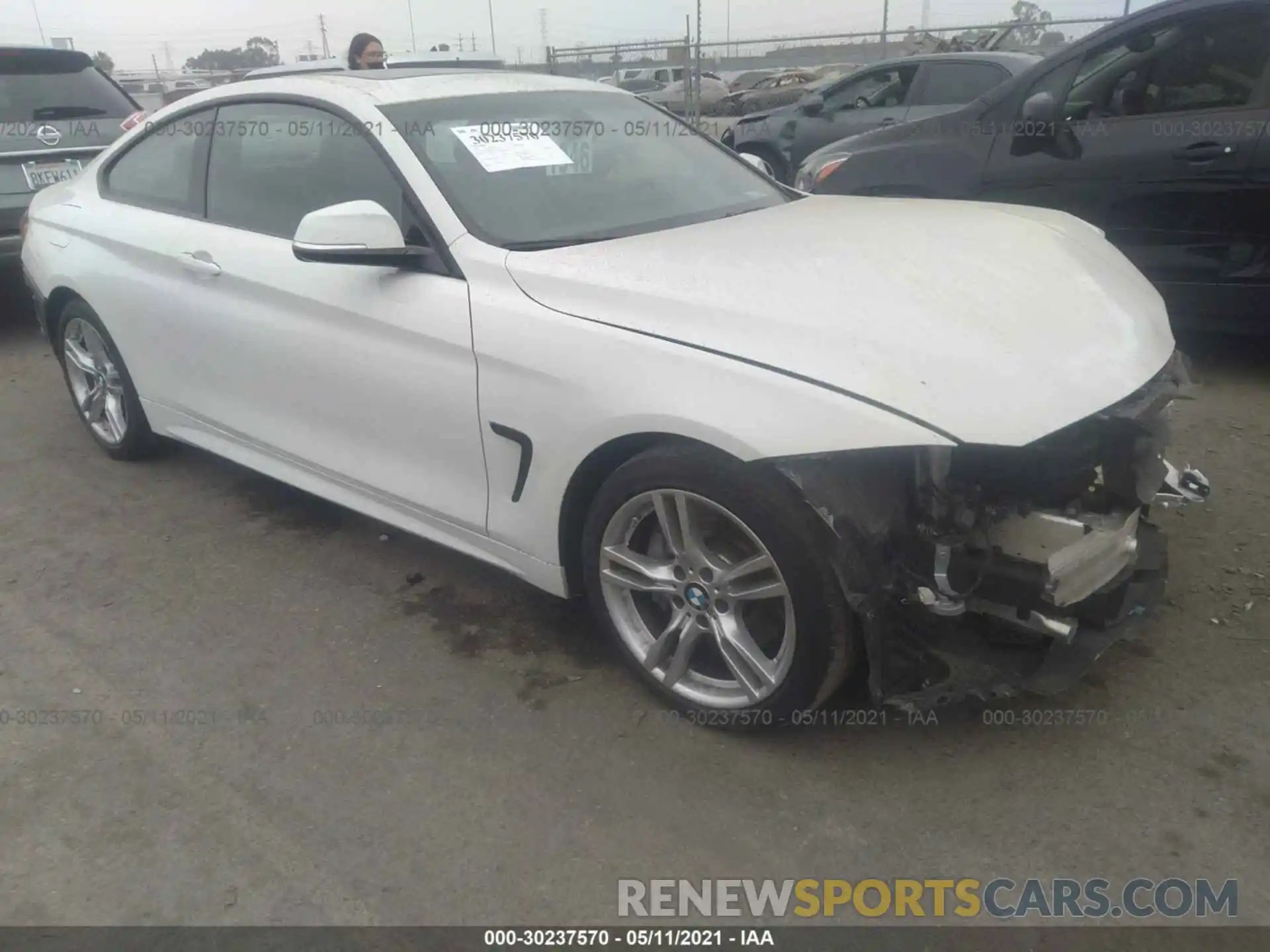 1 Photograph of a damaged car WBA4W3C51KAF93079 BMW 4 SERIES 2019