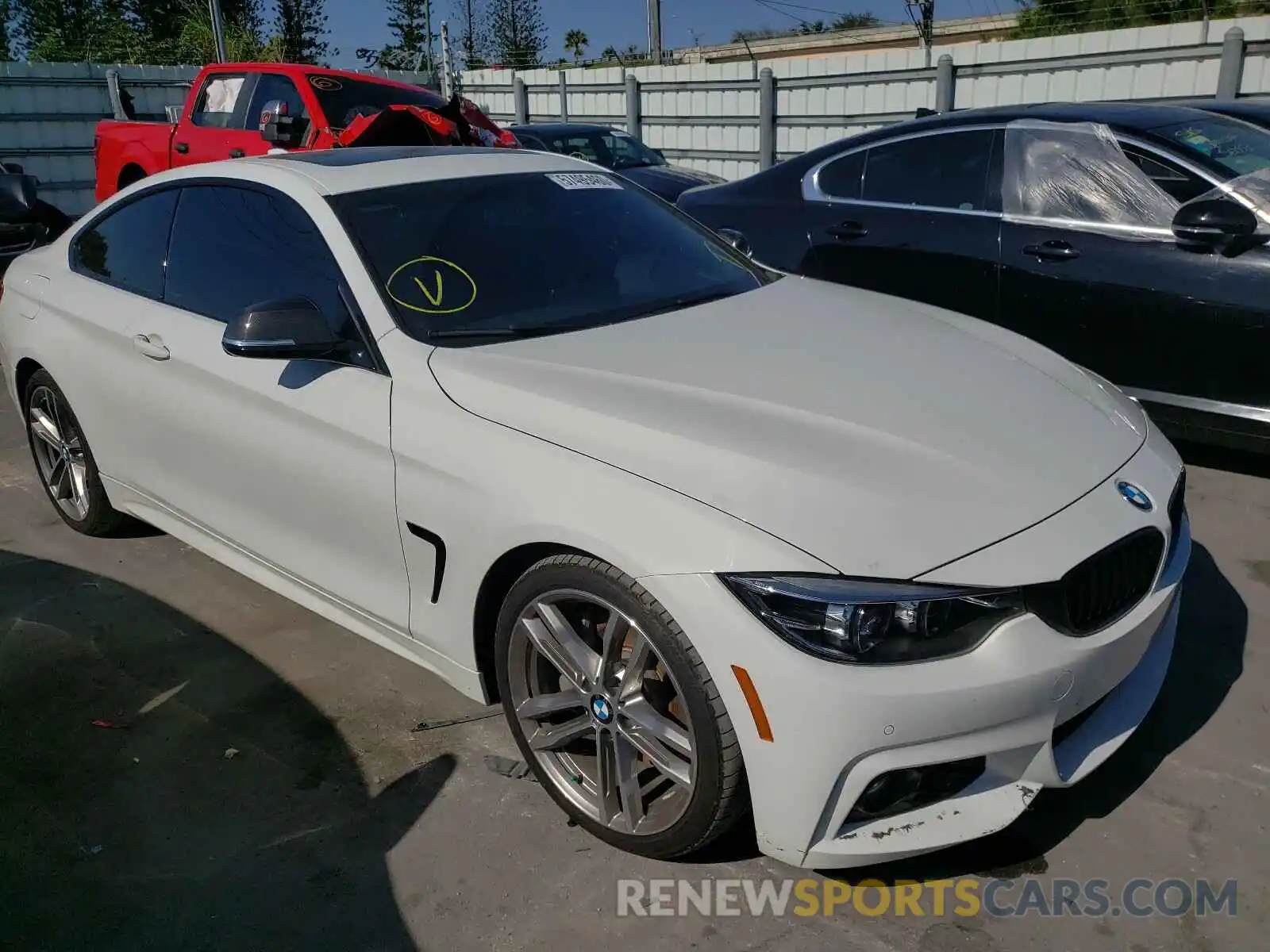 1 Photograph of a damaged car WBA4W3C53KAF92869 BMW 4 SERIES 2019