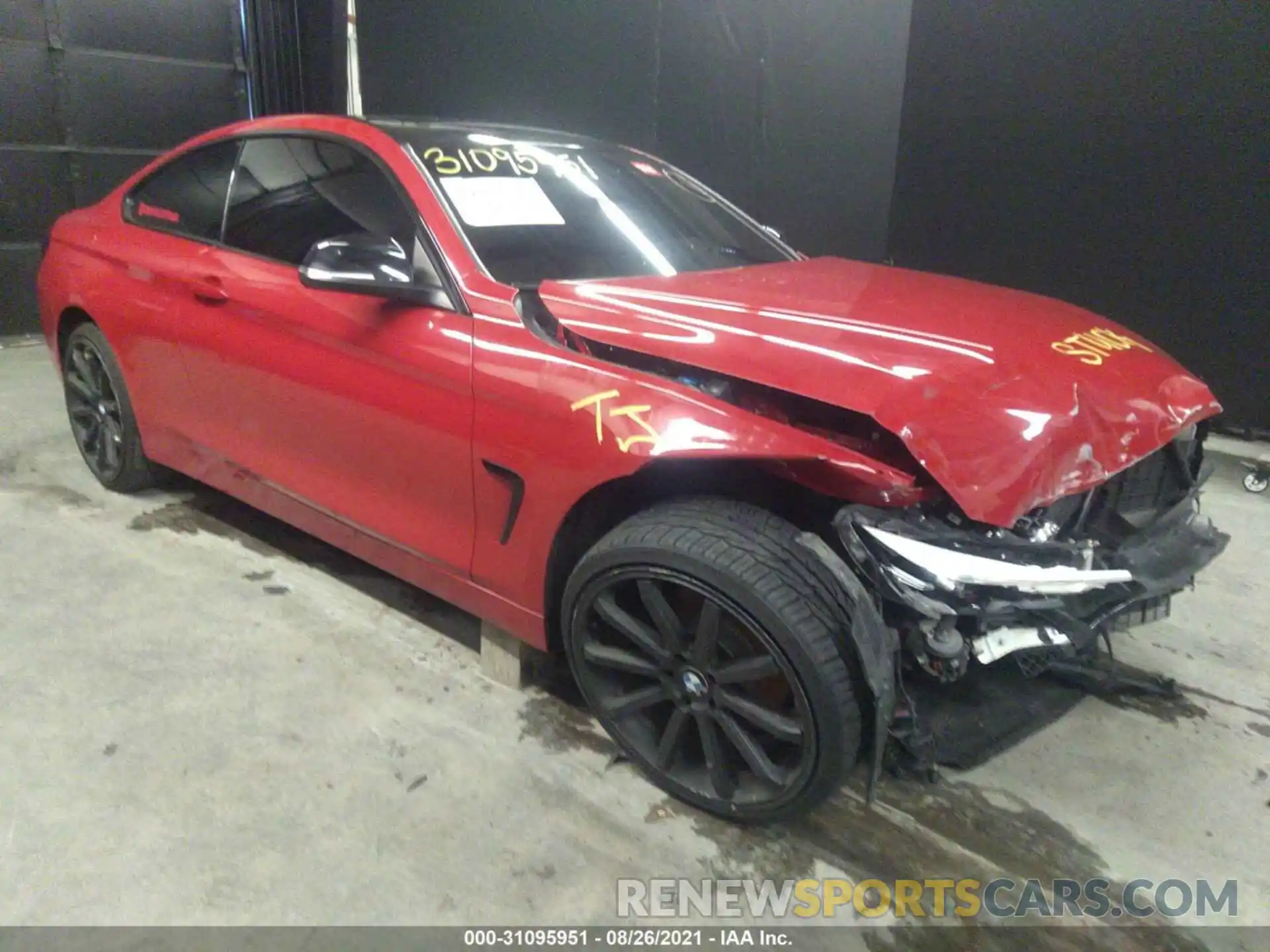 1 Photograph of a damaged car WBA4W3C56KAF92462 BMW 4 SERIES 2019