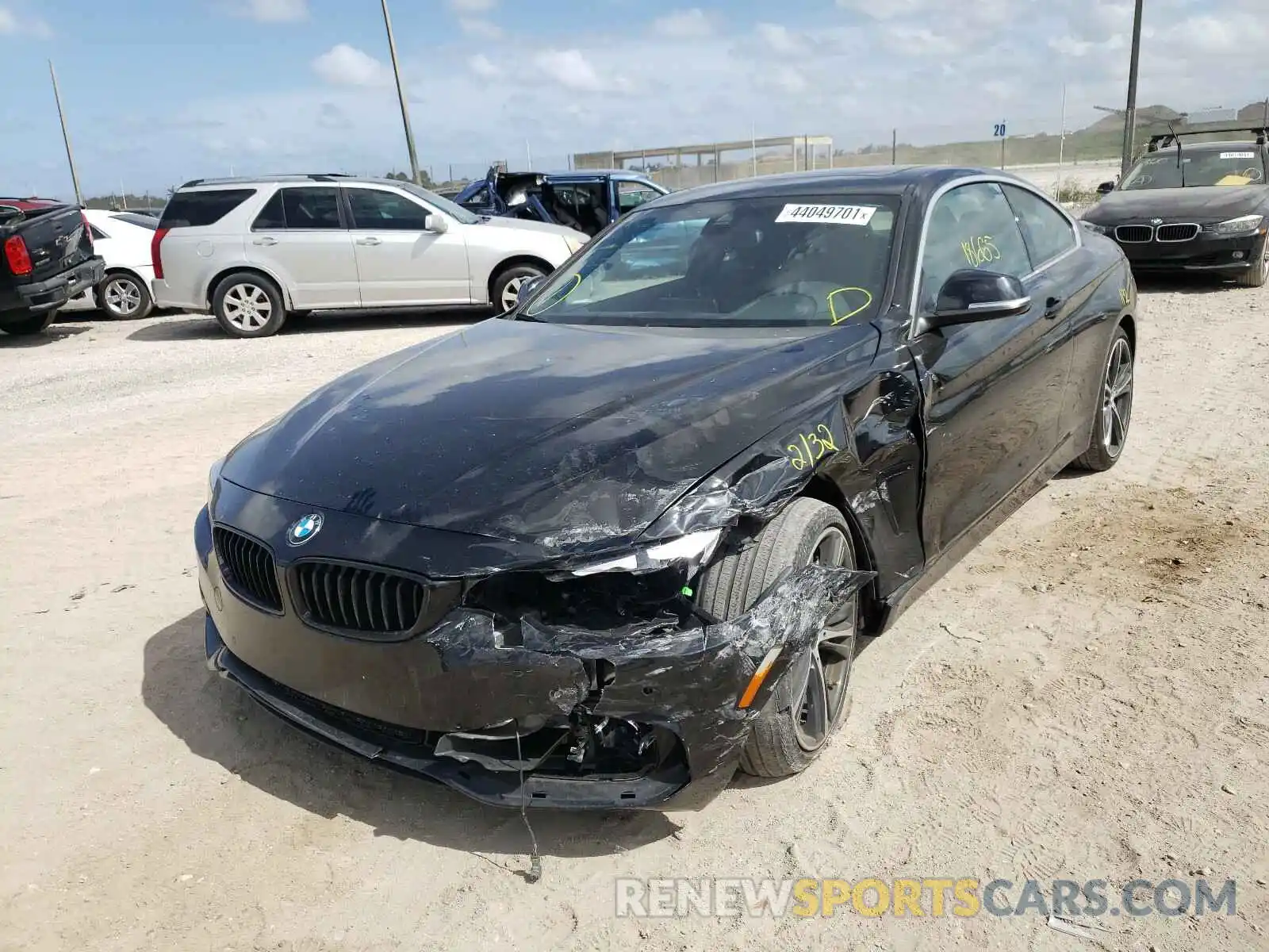 2 Photograph of a damaged car WBA4W3C56KAF93062 BMW 4 SERIES 2019