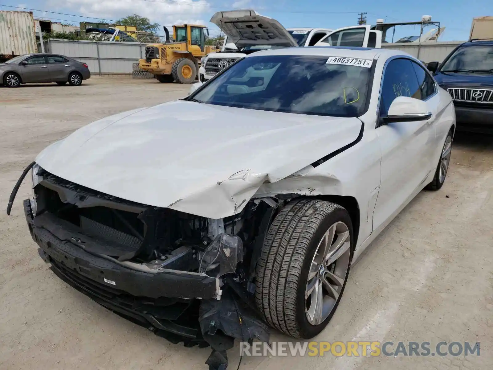 2 Photograph of a damaged car WBA4W3C58KAF92401 BMW 4 SERIES 2019